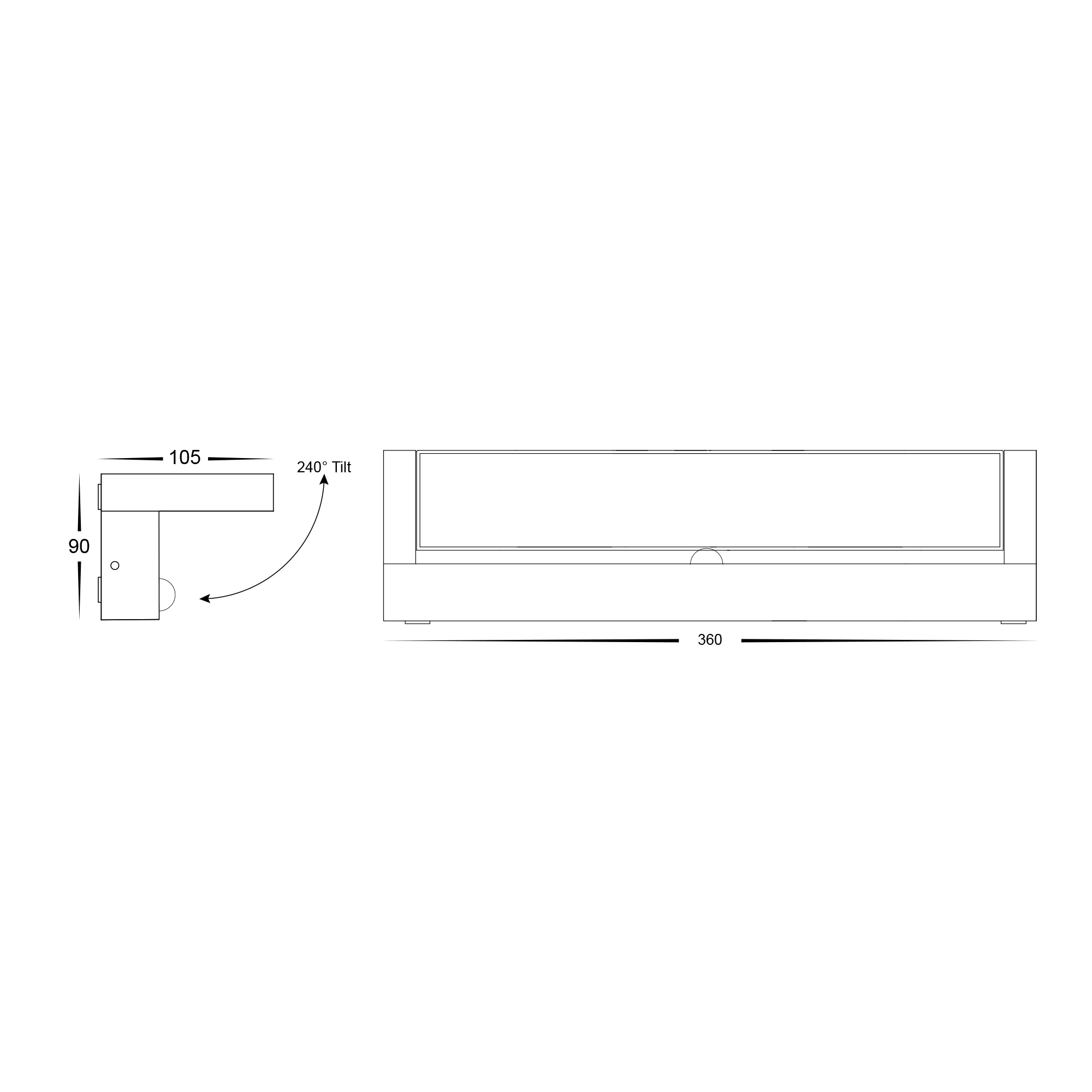 HV3733T-BLK-PIR - Locu Aluminium Black Adjustable 36w LED Floodlight with Sensor - Image 2