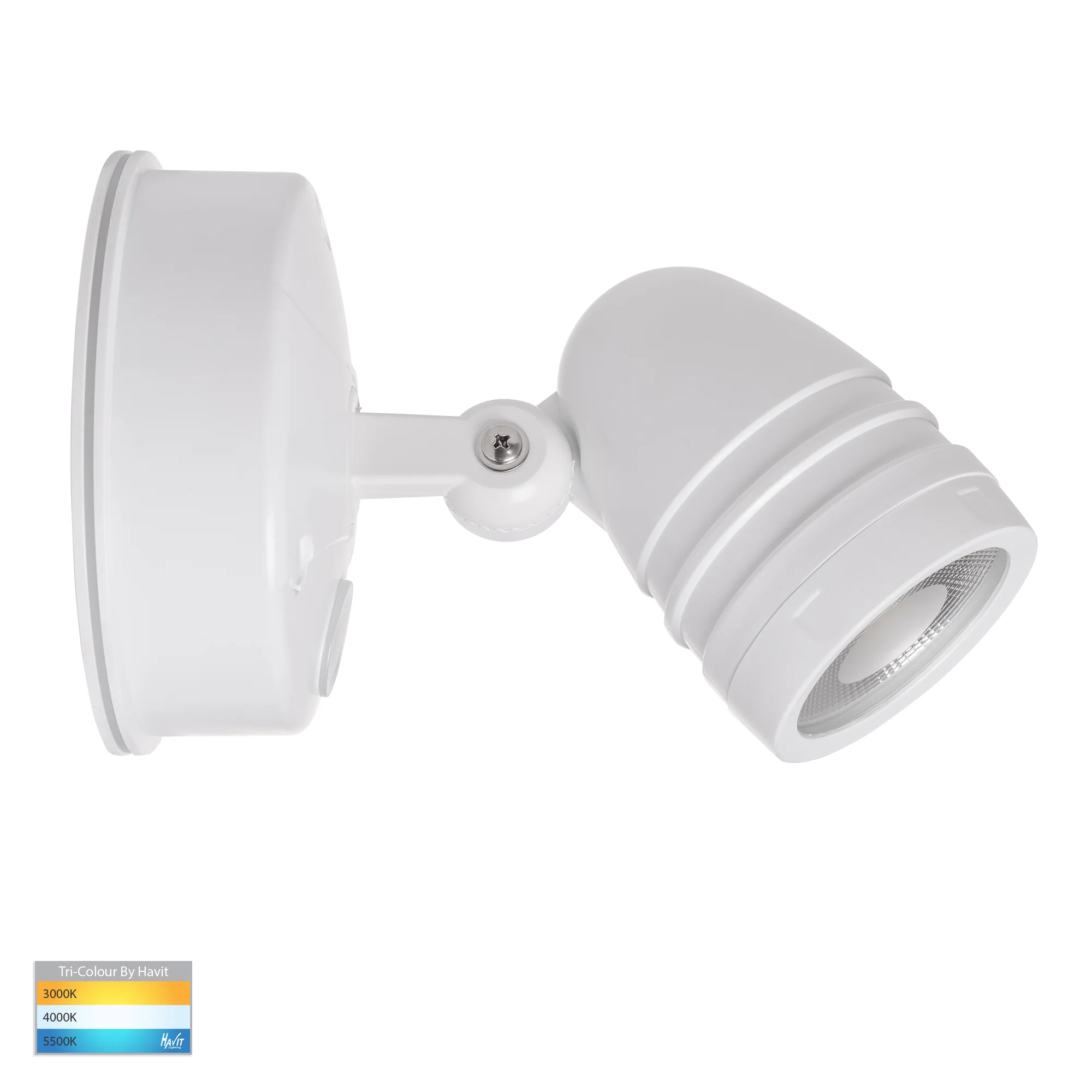 HV3791T-WHT - Focus Polycarbonate White Single Adjustable Spot Light - Image 3
