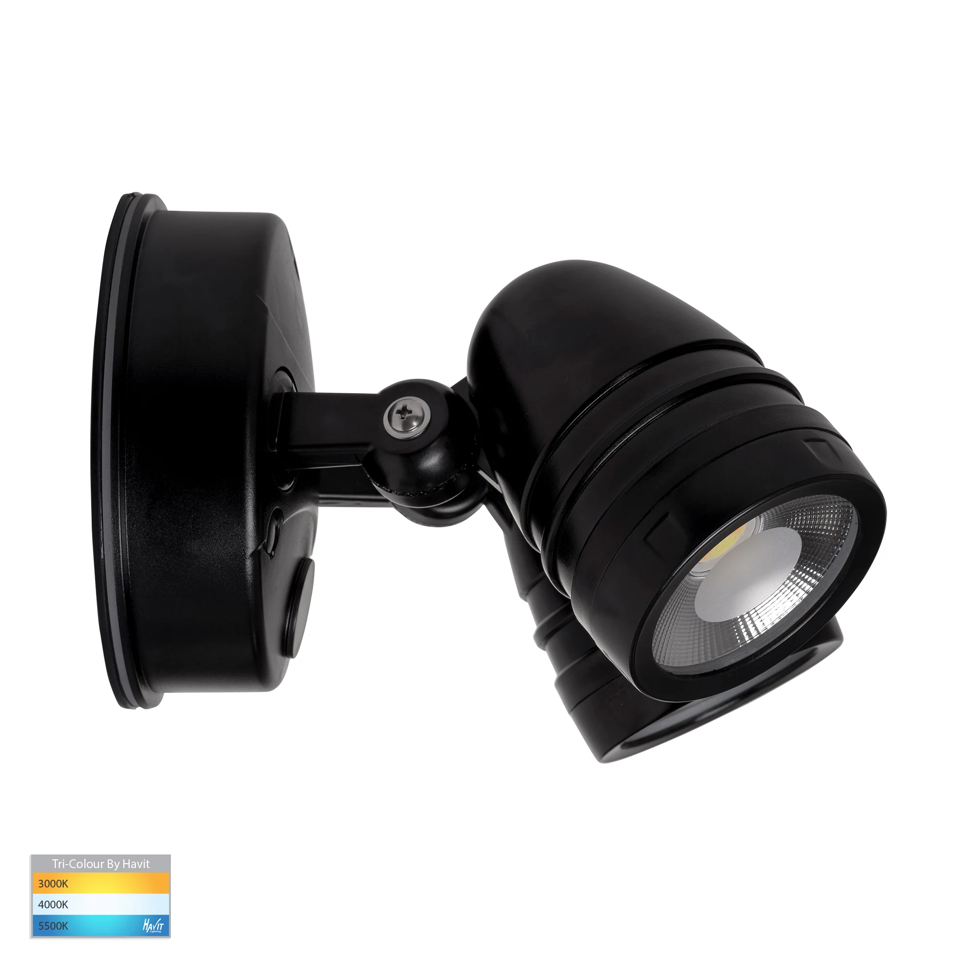 HV3793T-BLK - Focus Polycarbonate Black Double Adjustable Spot Light - Image 3