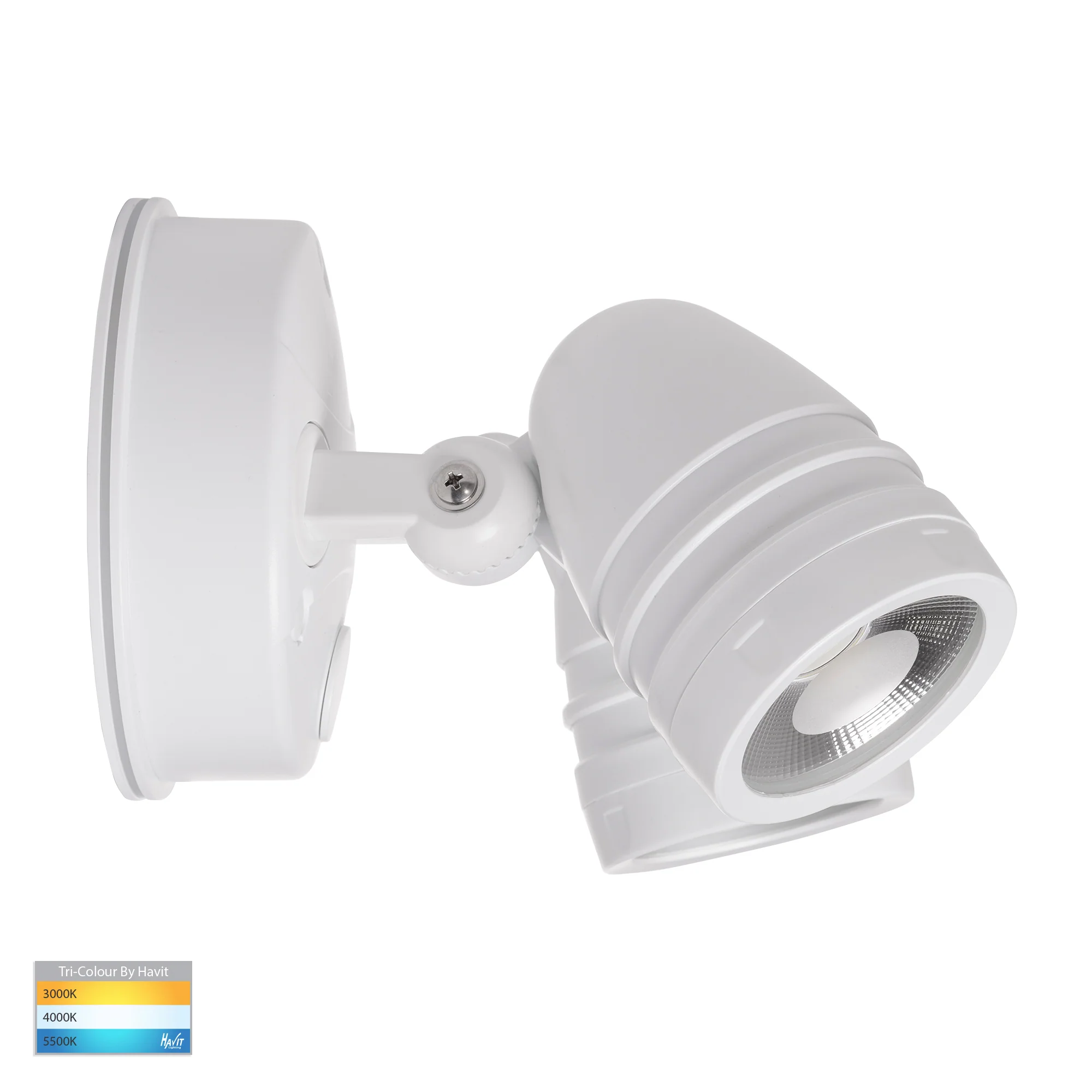 HV3793T-WHT - Focus Polycarbonate White Double Adjustable Spot Light - Image 3