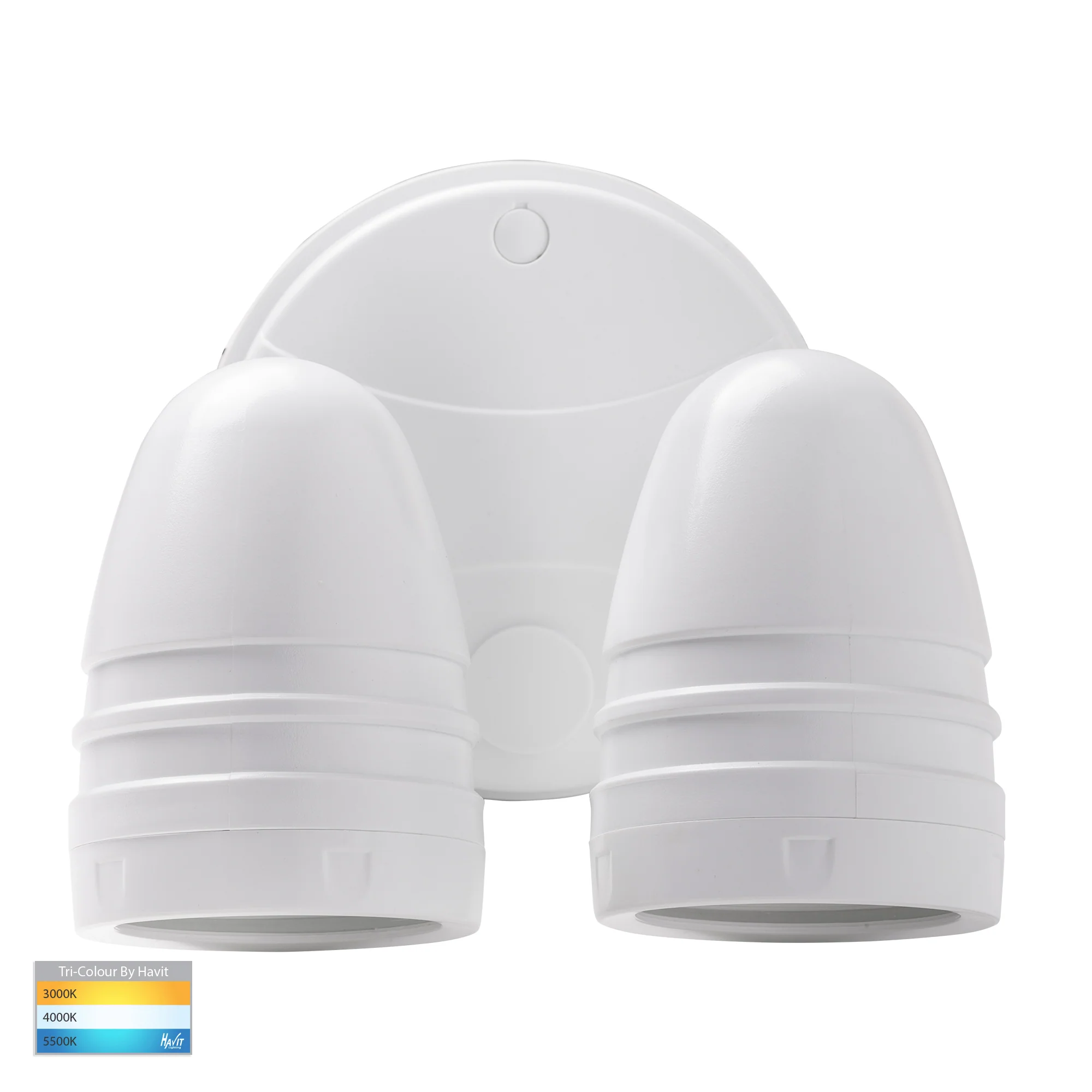 HV3794T-WHT - Focus Polycarbonate White Double Adjustable Spot Light With Sensor - Image 4