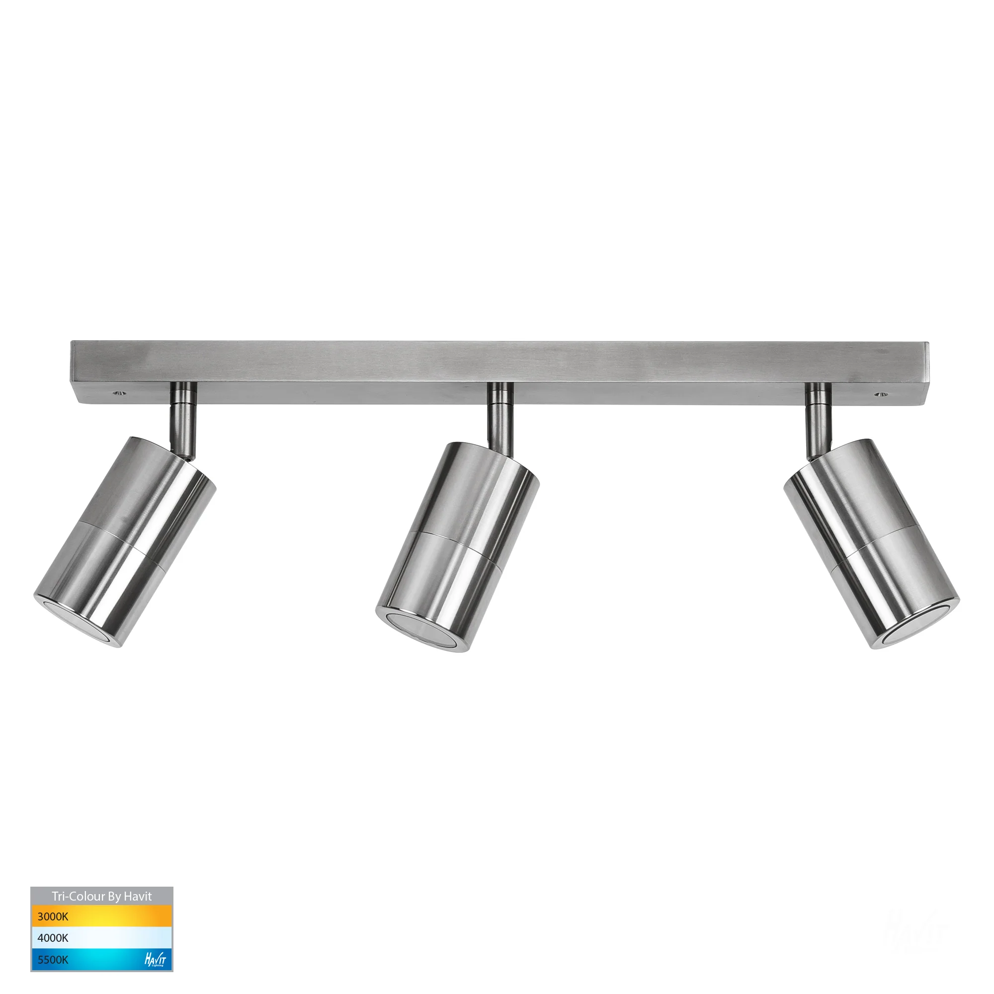 HV4001T-3-TTM - Tivah Titanium Aluminium 3 Light TRI Colour Bar Light