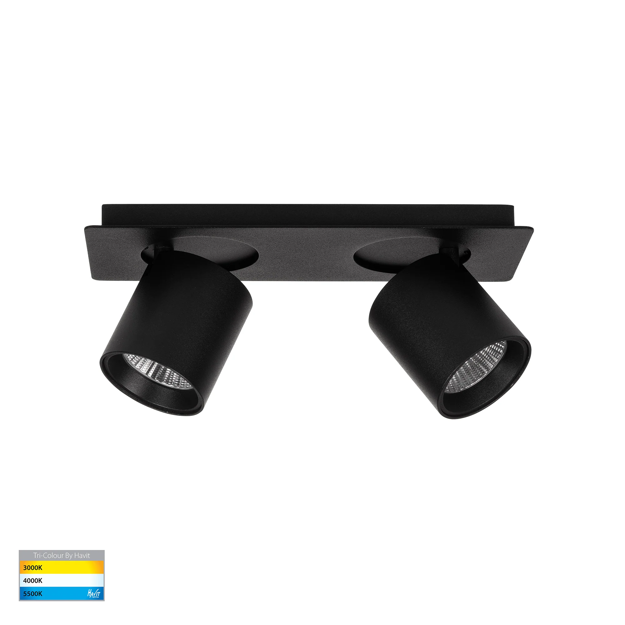 HV4003T-2-BLK - Sbarra Black 2 Light Adjustable Bar Light