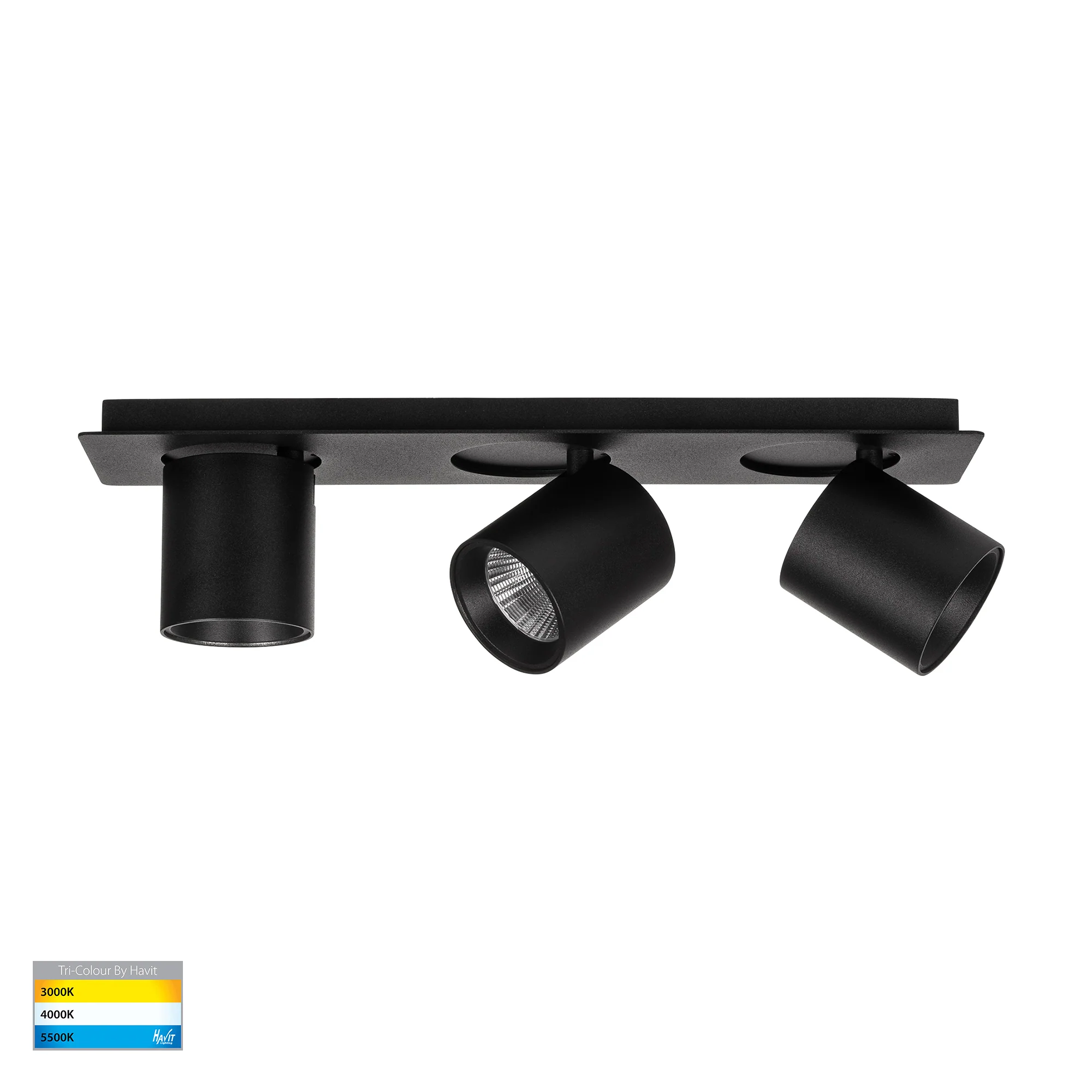 HV4003T-3-BLK - Sbarra Black 3 Light Adjustable Bar Light