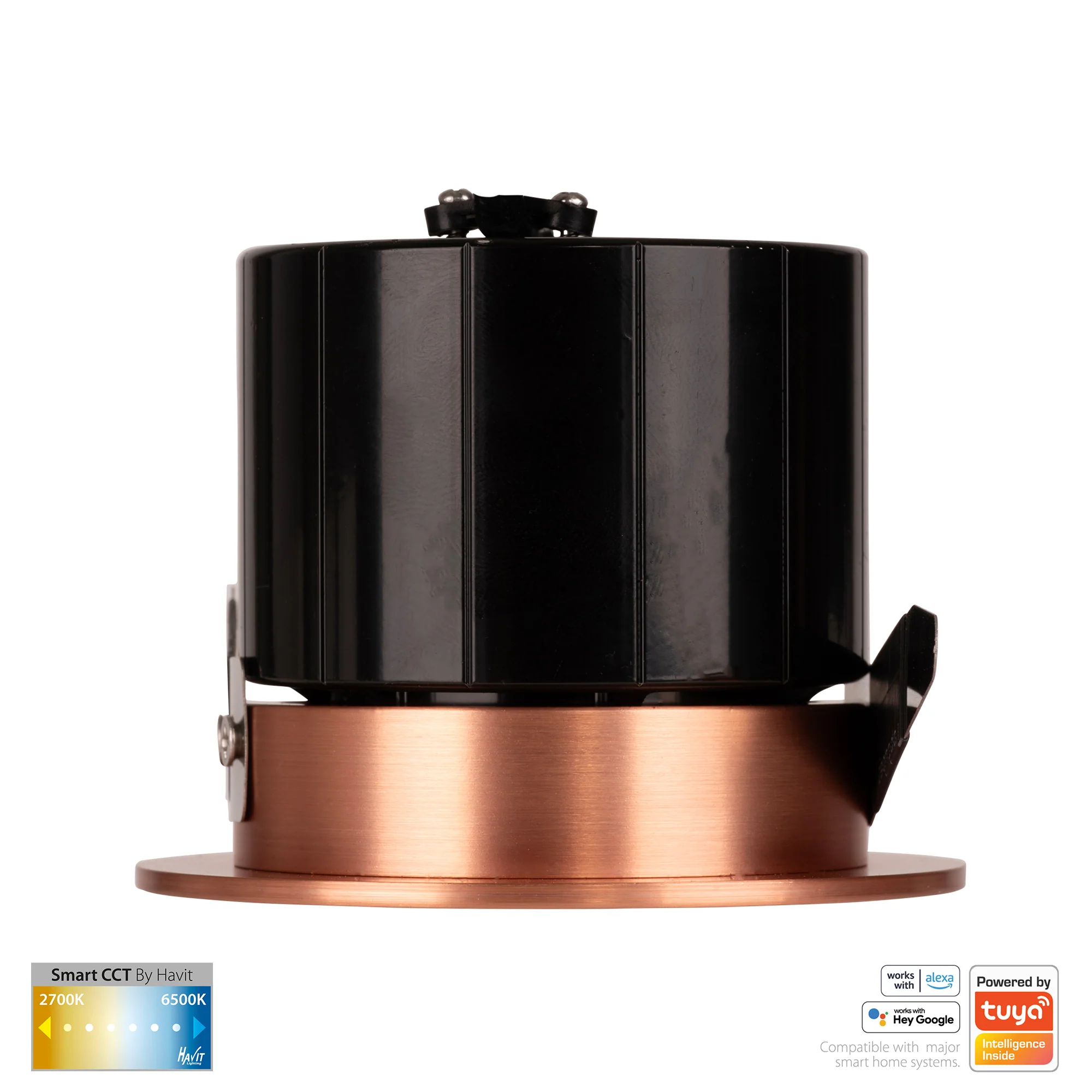 HV5511CCT-CP- Prime Copper Coloured Fixed CCT WIFI LED Downlight - Image 4