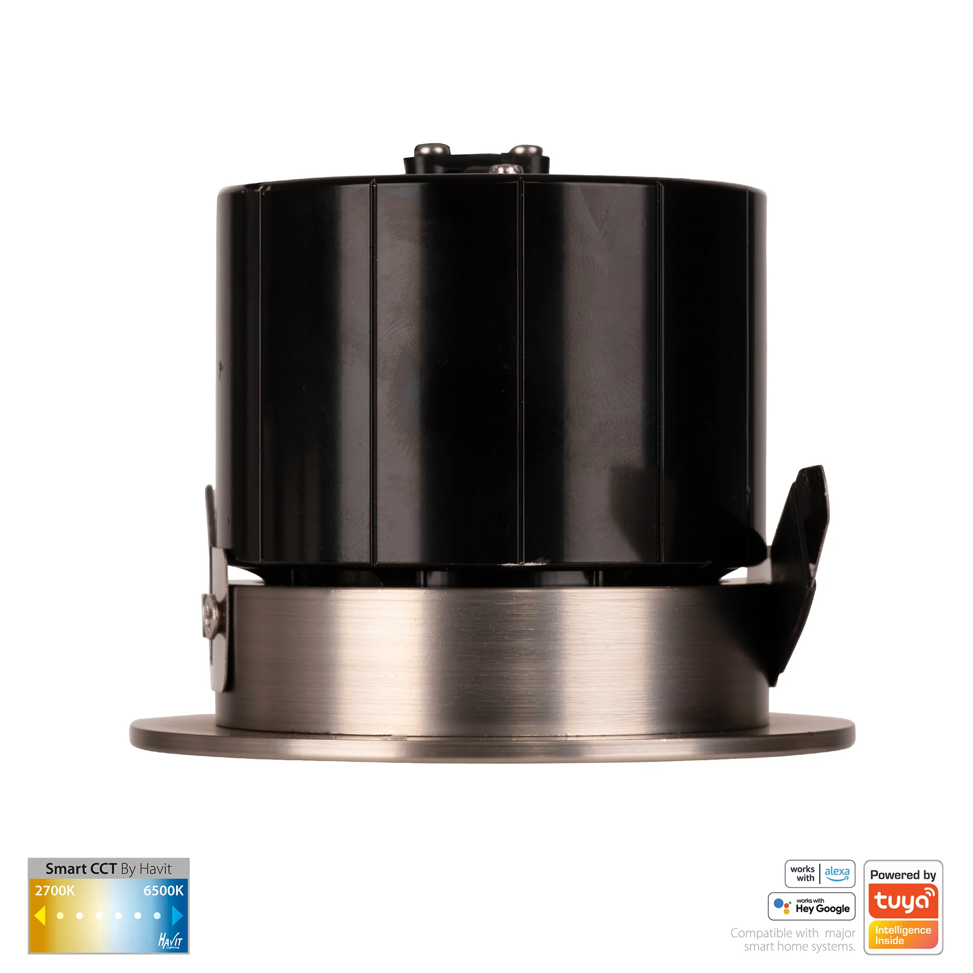 HV5511CCT-NK - Prime Nickel Coloured Fixed CCT WIFI LED Downlight - Image 4