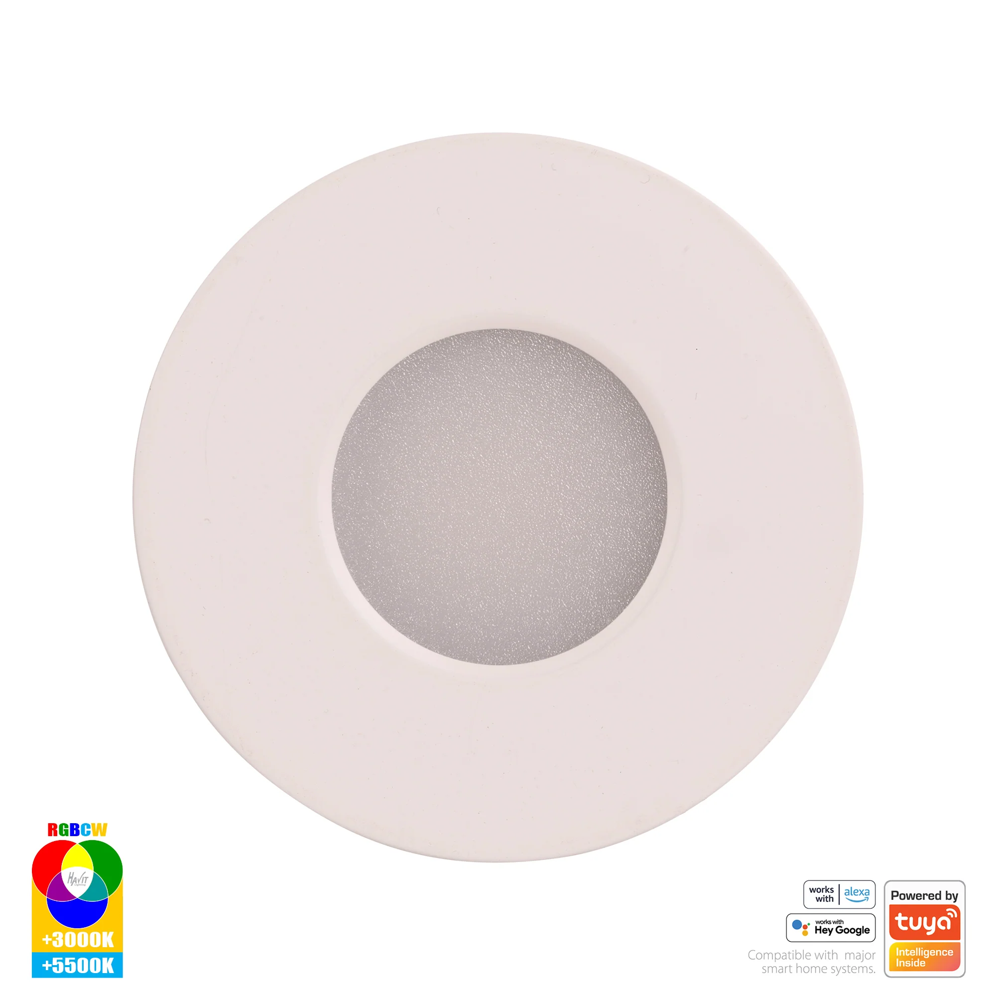 HV5511RGBCW-WHT - Prime White Fixed RGBCW WIFI LED Downlight - Image 3