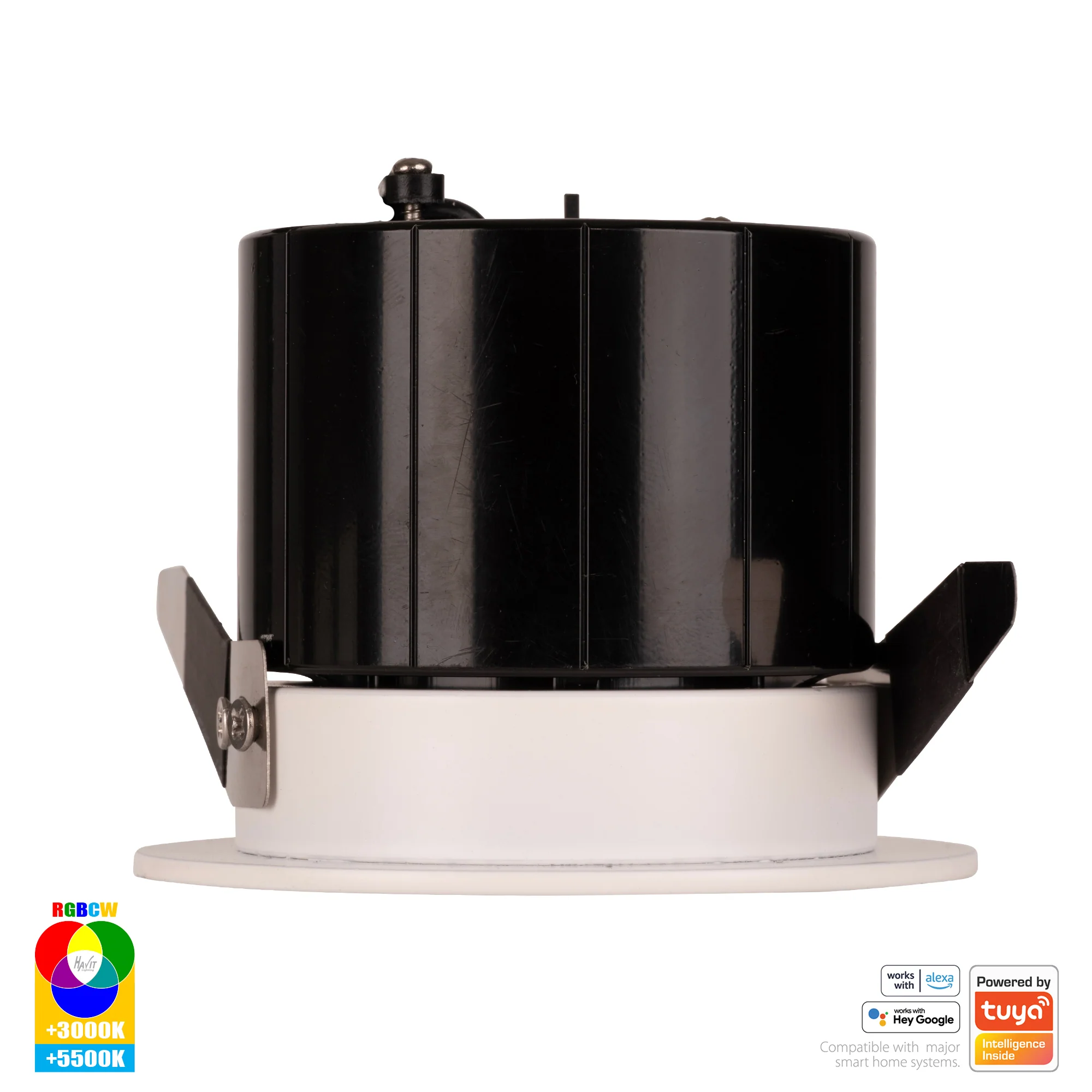 HV5511RGBCW-WHT - Prime White Fixed RGBCW WIFI LED Downlight - Image 4