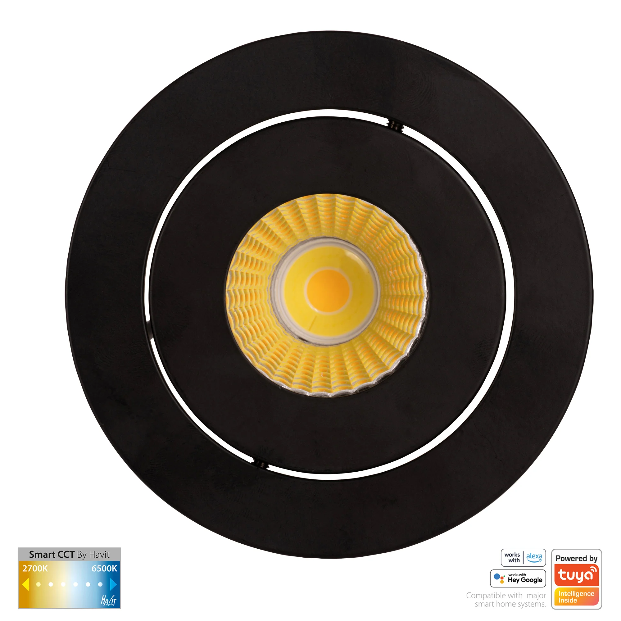 HV5512CCT-BLK - Prime Black Tilt CCT WIFI LED Downlight - Image 5