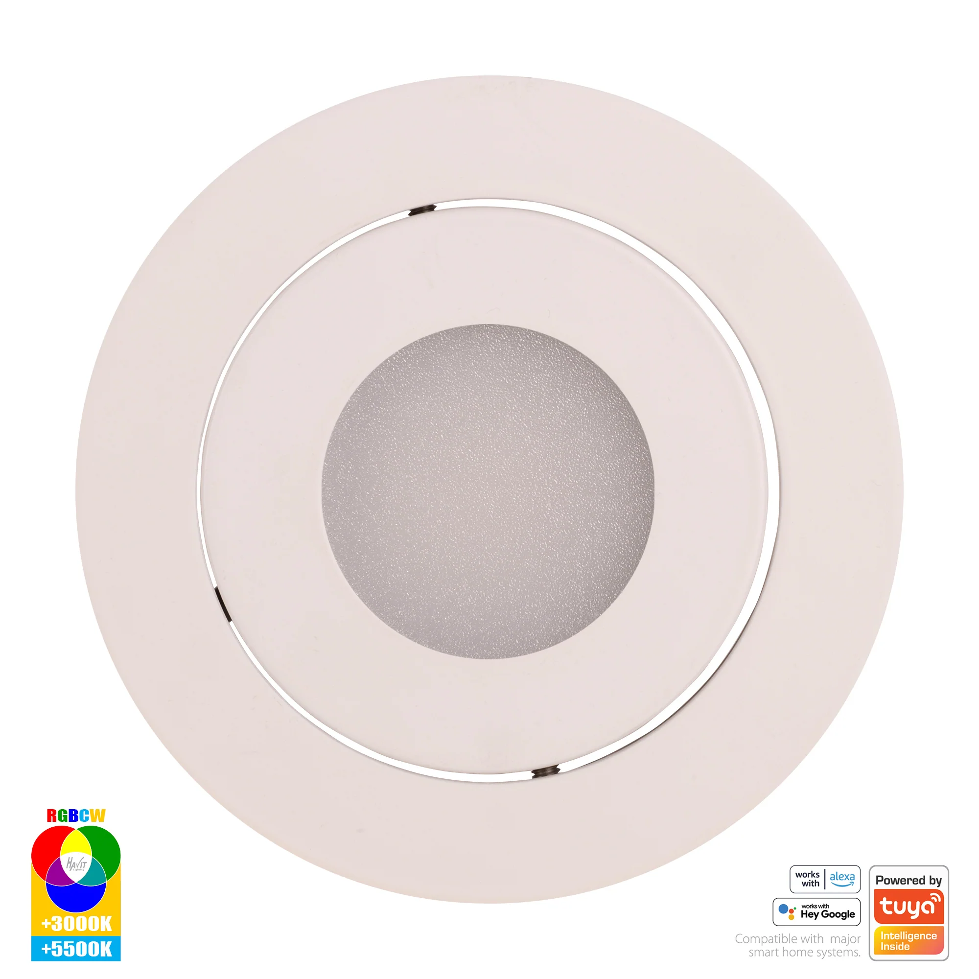 HV5512RGBCW-WHT - Prime White Tilt RGBCW WIFI LED Downlight - Image 5