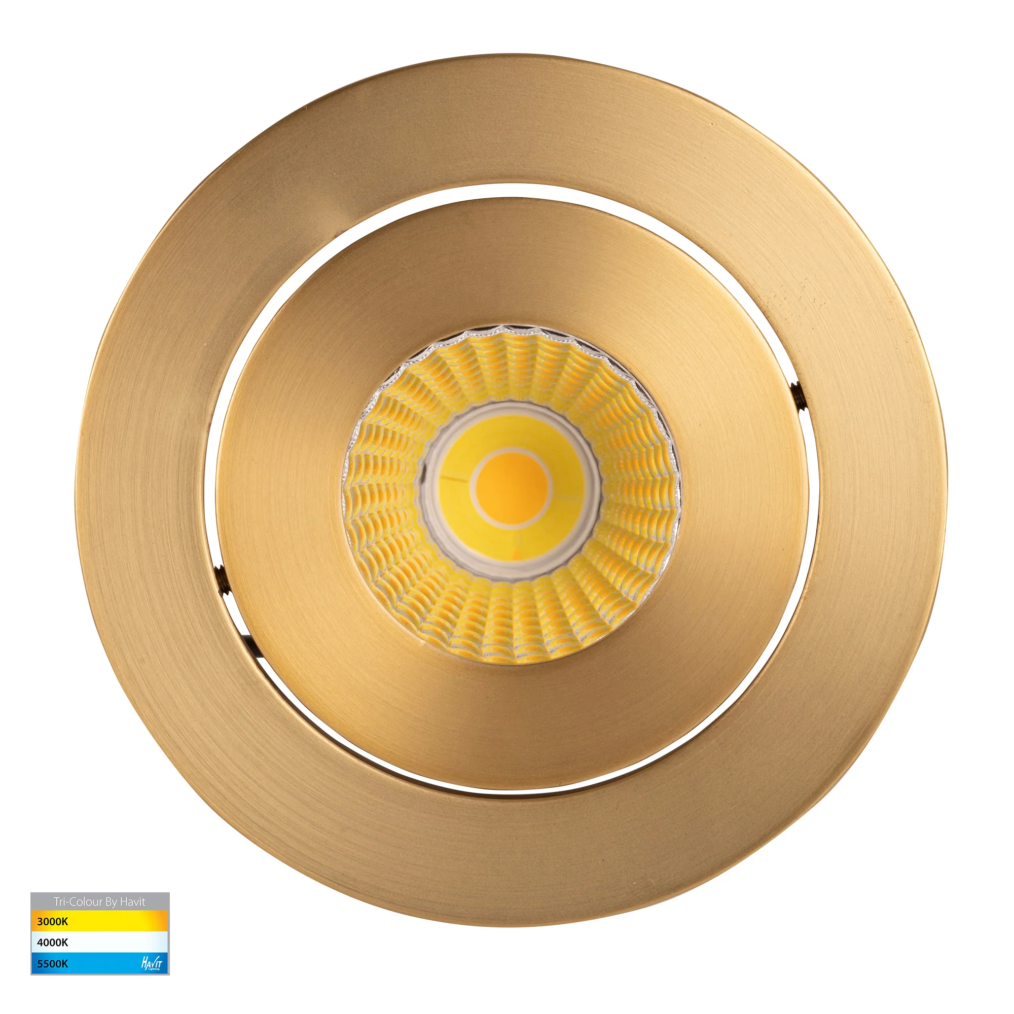 HV5512T-BR - Prime Brass Coloured Tilt LED Downlight - Image 5