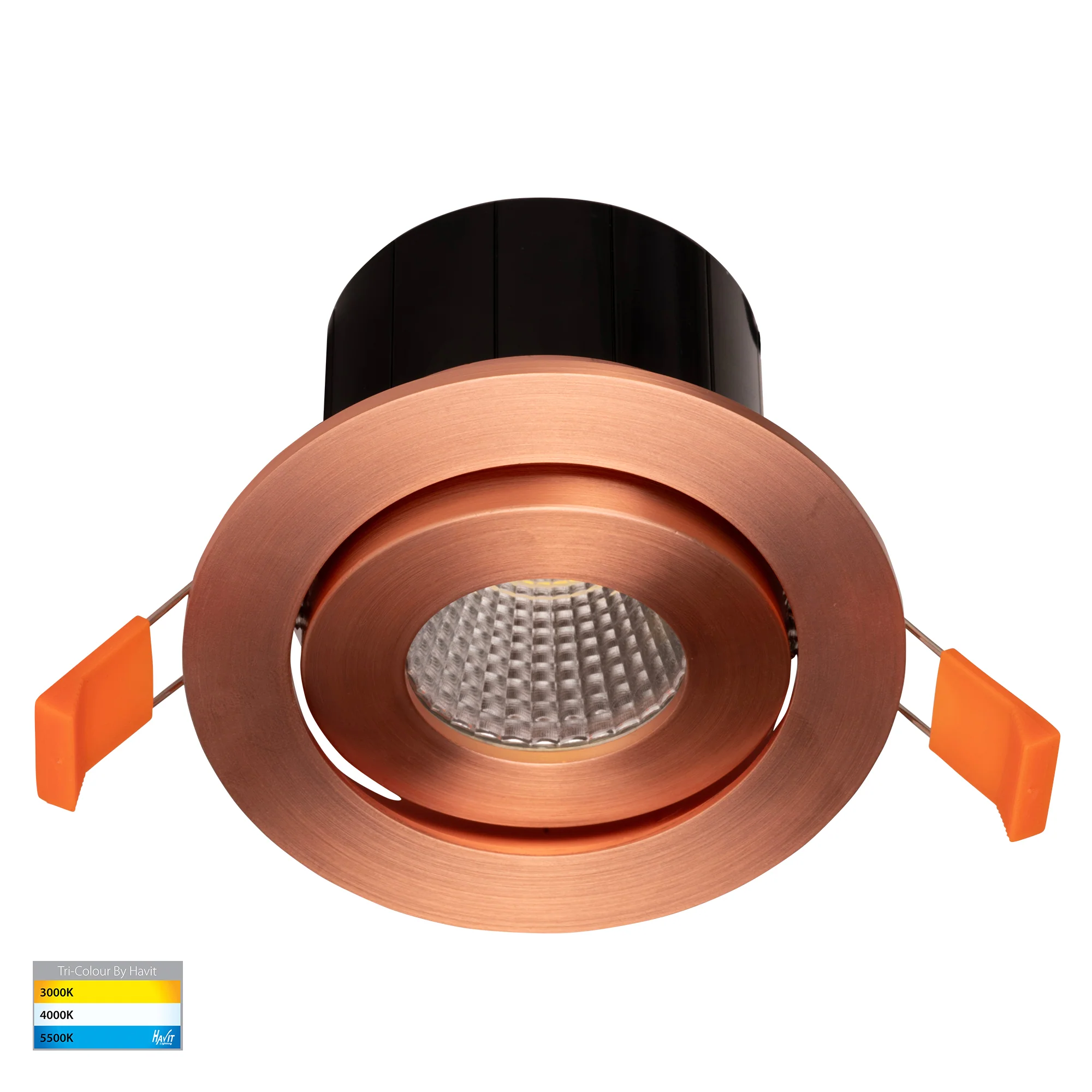 HV5512T-CP - Prime Copper Coloured Tilt LED Downlight - Image 3