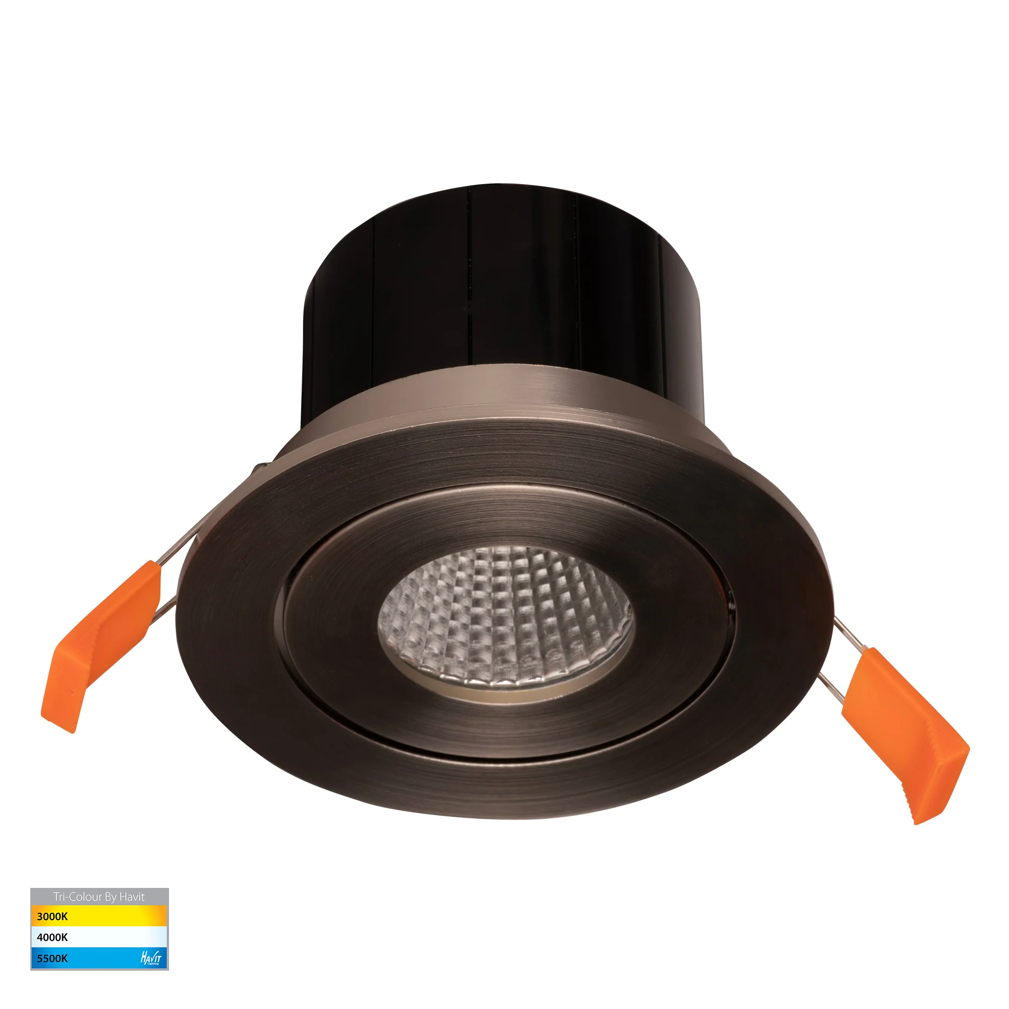 HV5512T-NK - Prime Nickel Coloured Tilt LED Downlight