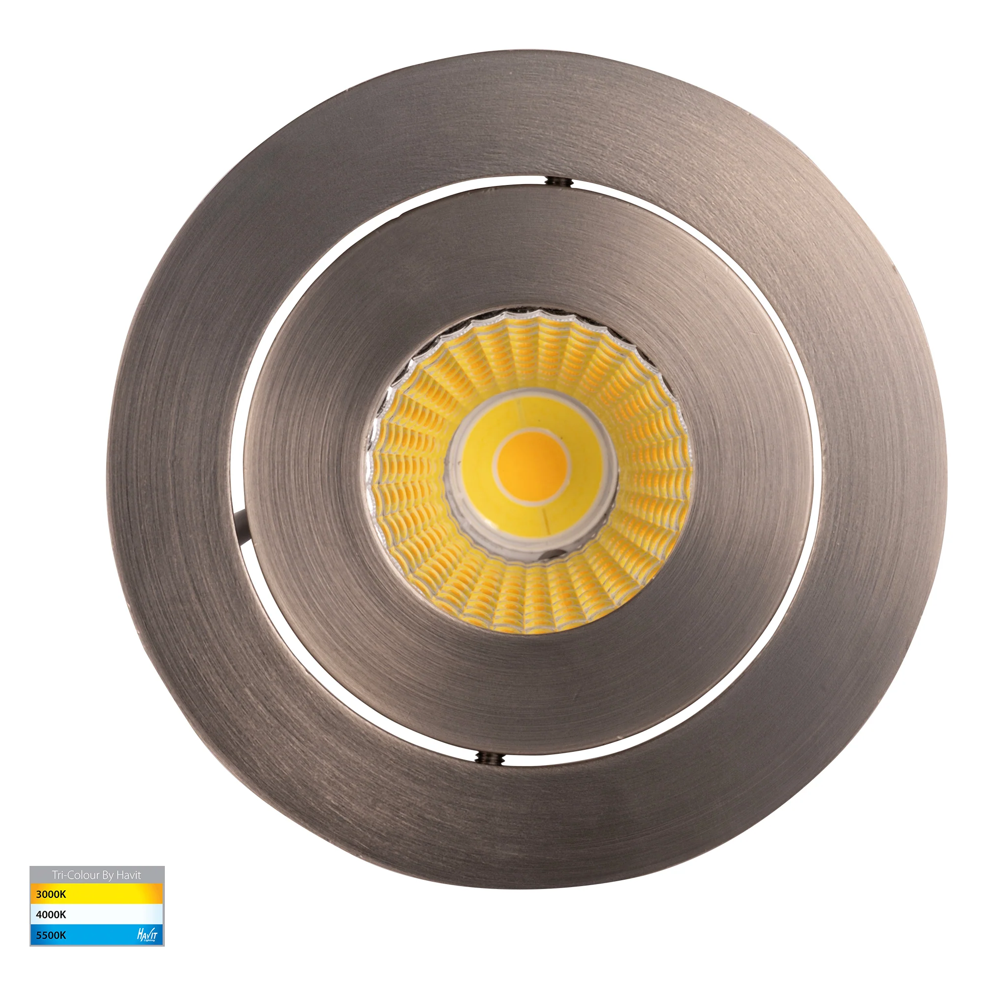 HV5512T-NK - Prime Nickel Coloured Tilt LED Downlight - Image 5