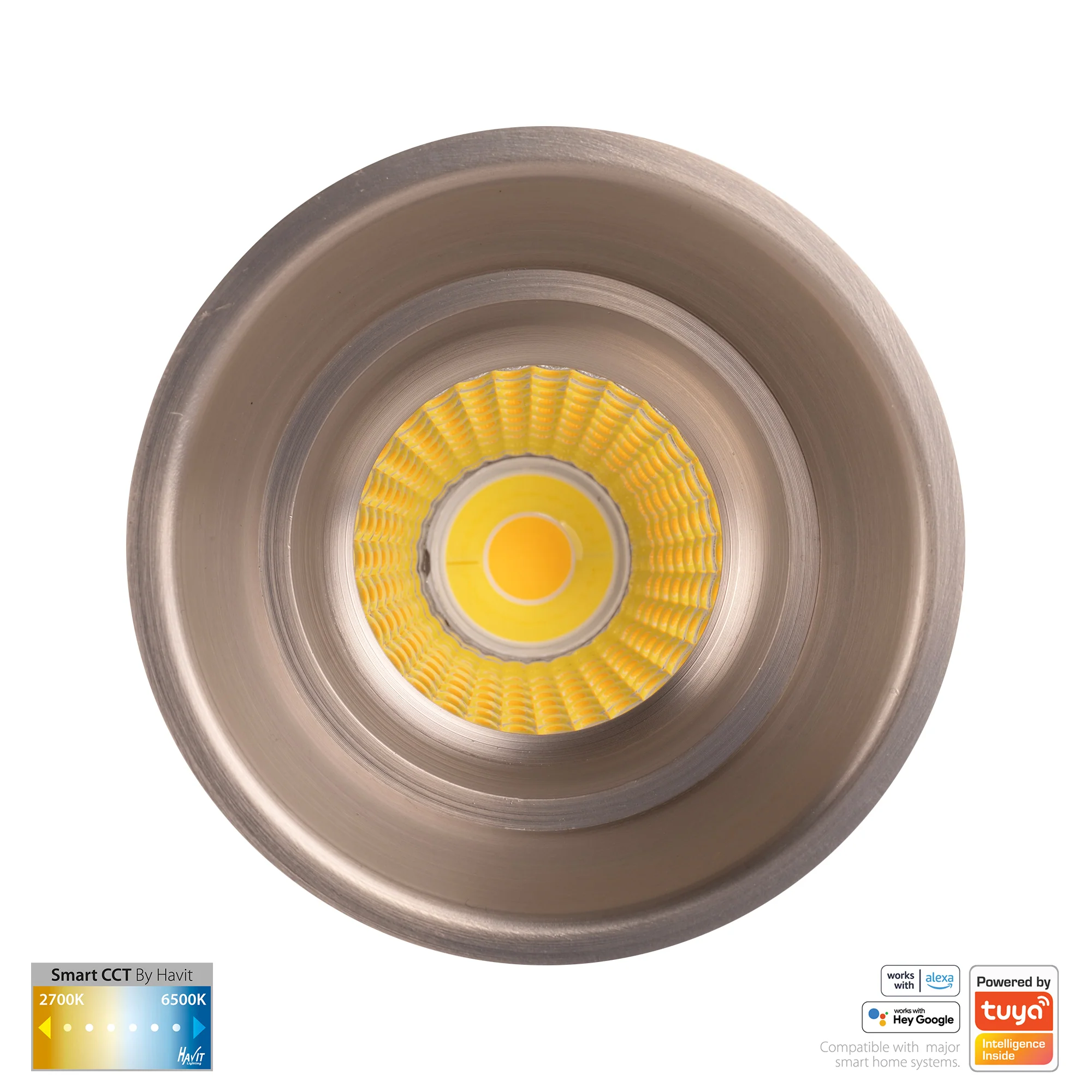 HV5513CCT-NK - Prime Nickel Coloured Fixed Deep CCT WIFI LED Downlight - Image 4