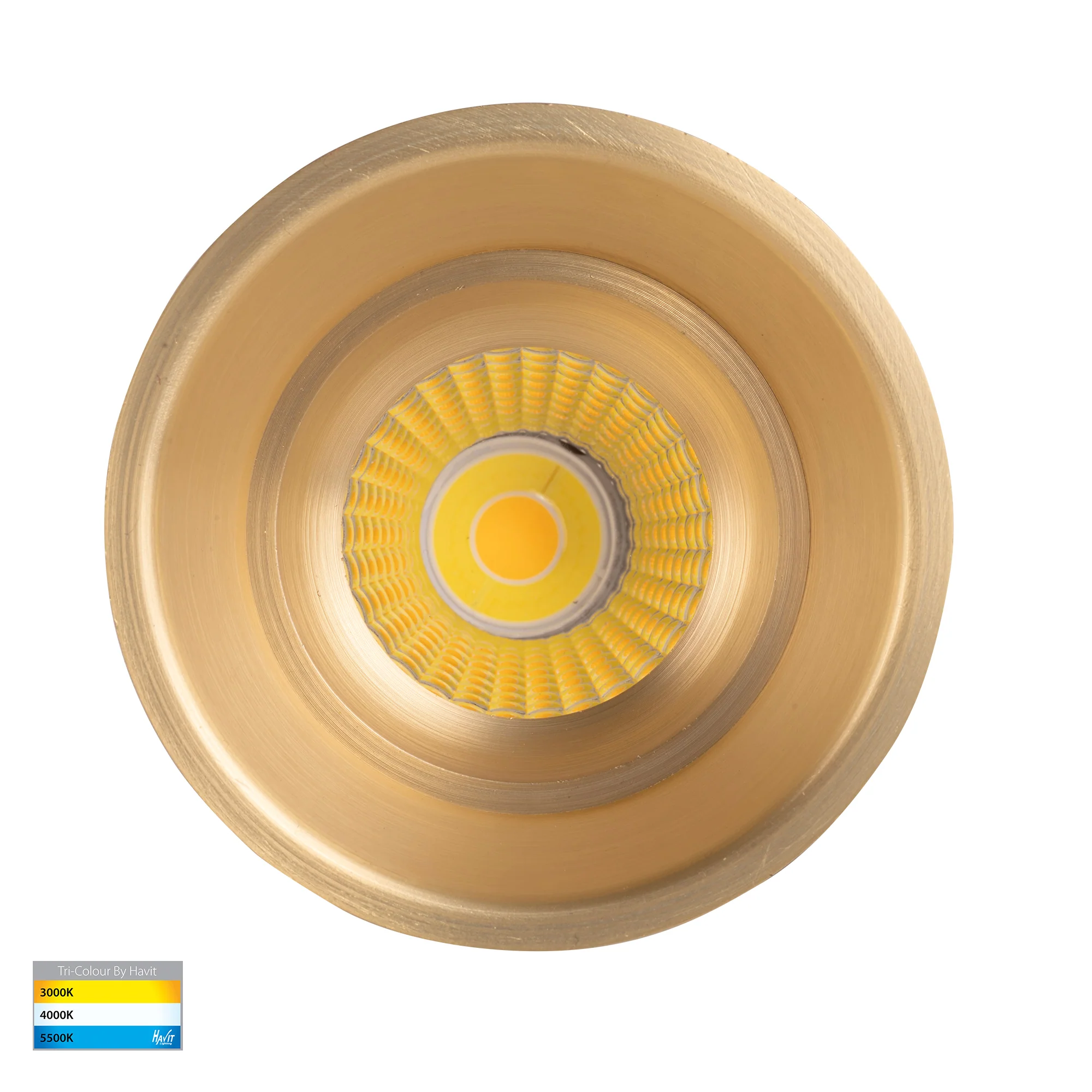 HV5513T-BR - Prime Brass Coloured Fixed Deep LED Downlight - Image 4
