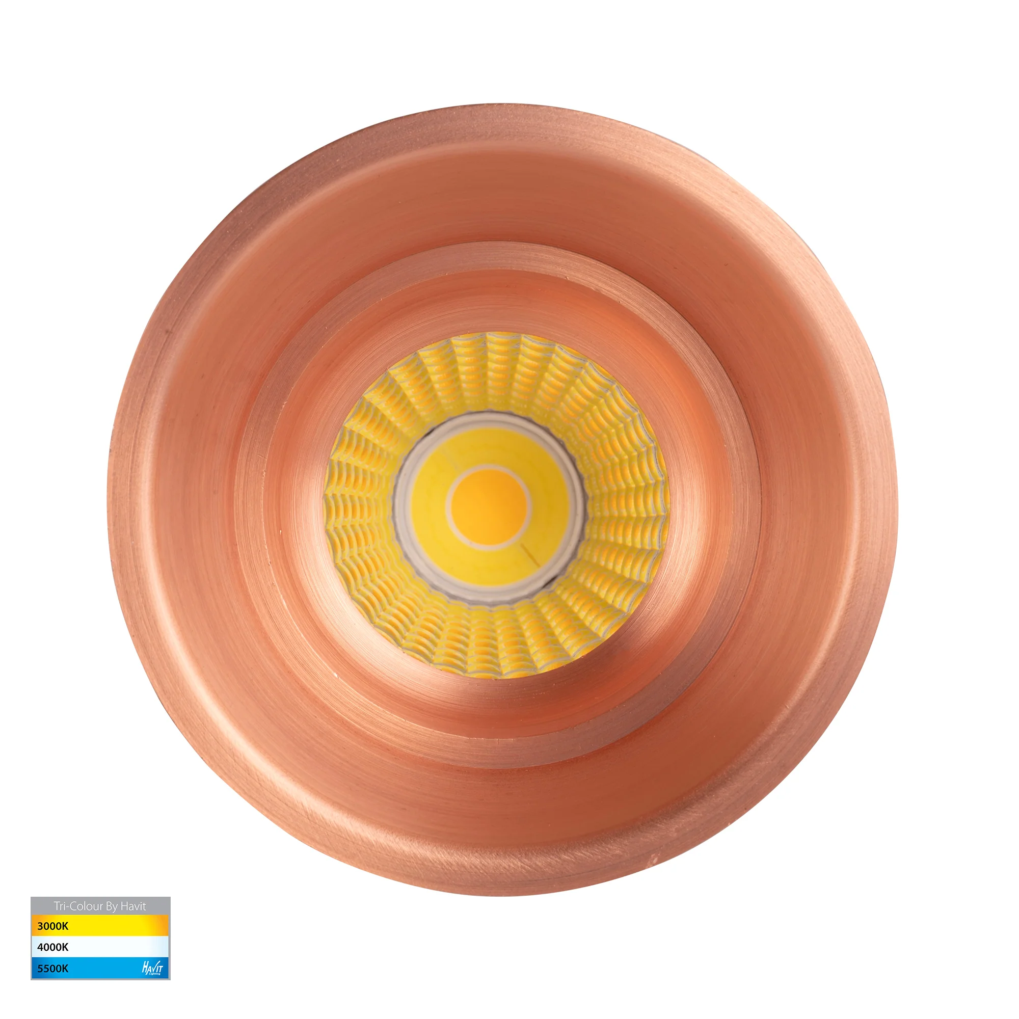 HV5513T-CP - Prime Copper Coloured Fixed Deep LED Downlight - Image 4