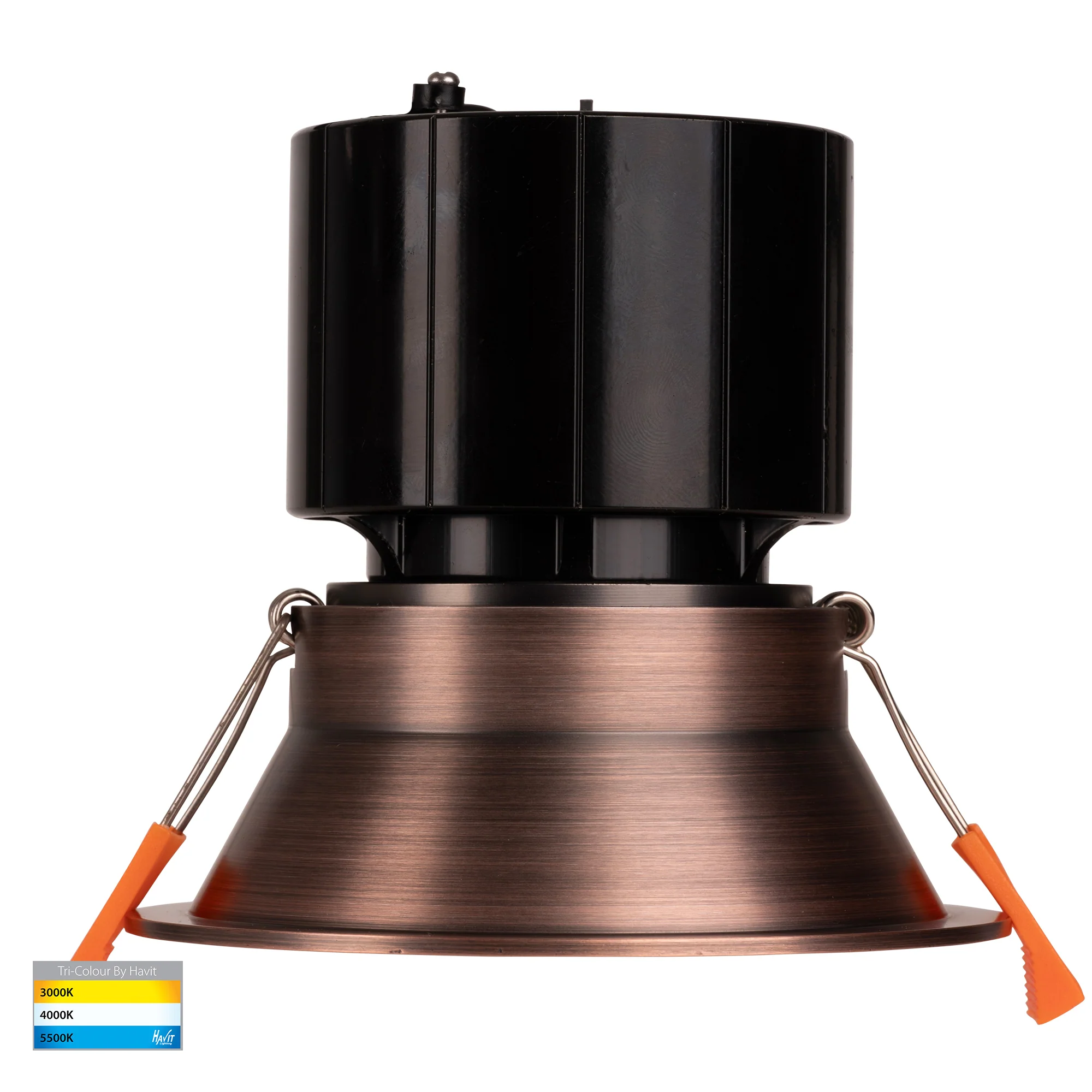 HV5514T-AB - Prime Antique Brass Fixed Deep LED Downlight - Image 3