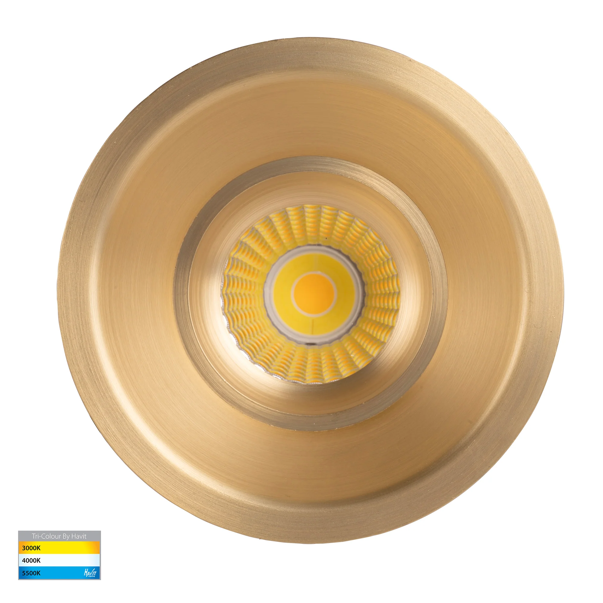 HV5514T-BR - Prime Brass Coloured Fixed Deep LED Downlight - Image 4