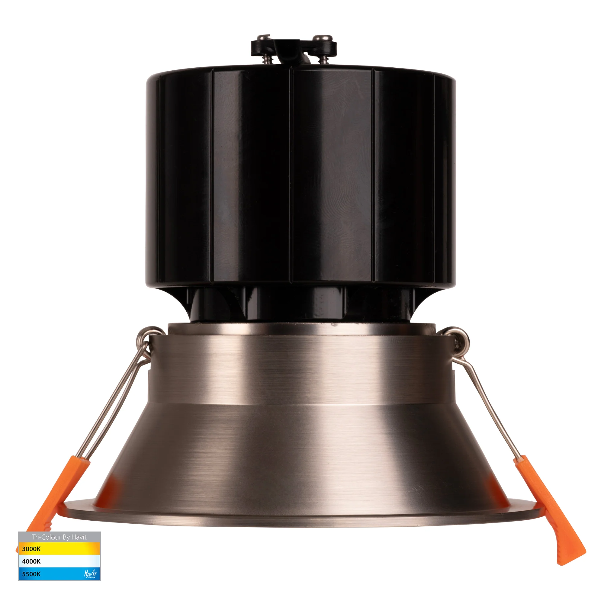 HV5514T-NK - Prime Nickel Coloured Fixed Deep LED Downlight - Image 3