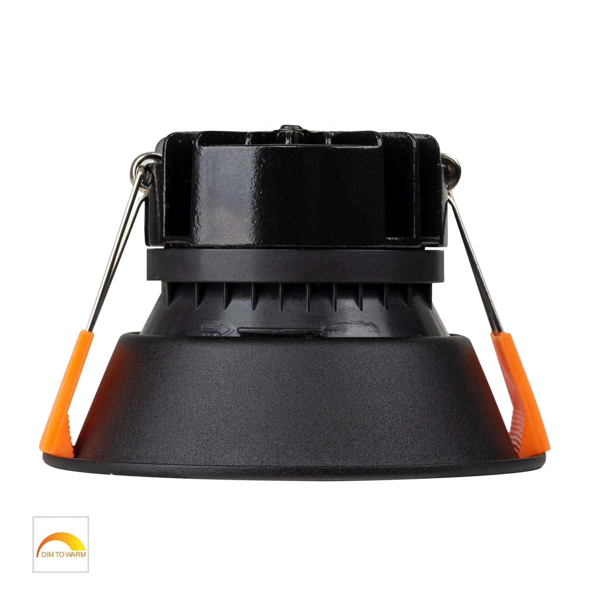 HV5528D2W-BG - Gleam Black with Gold Insert Fixed Dim to Warm LED Downlight - Image 5