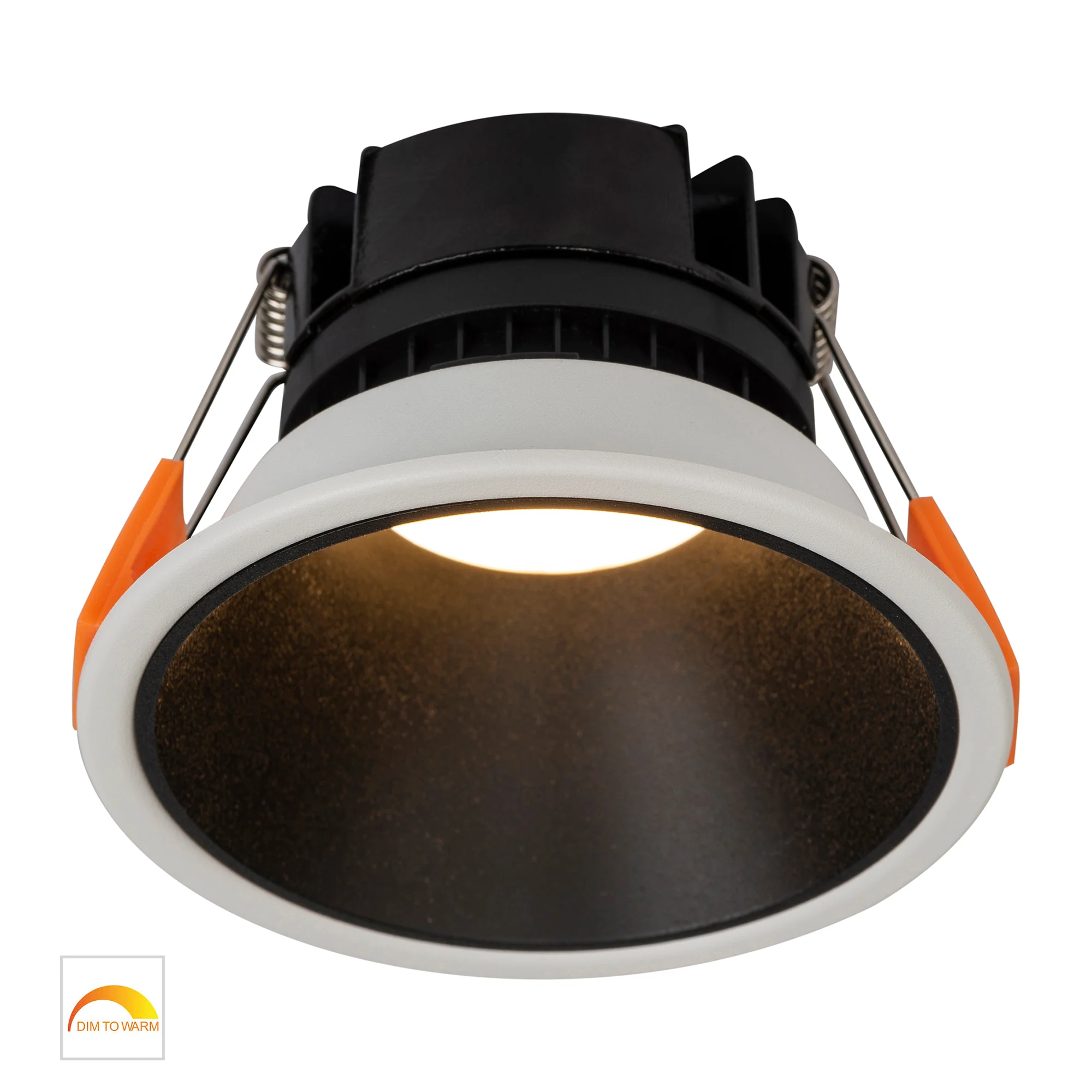 HV5528D2W-WB - Gleam White with Black Insert Fixed Dim to Warm LED Downlight - Image 3