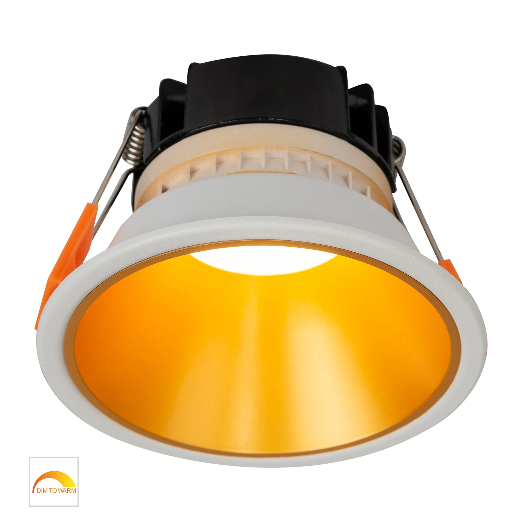 HV5528D2W-WG - Gleam White with Gold Insert Fixed Dim to Warm LED Downlight - Image 3