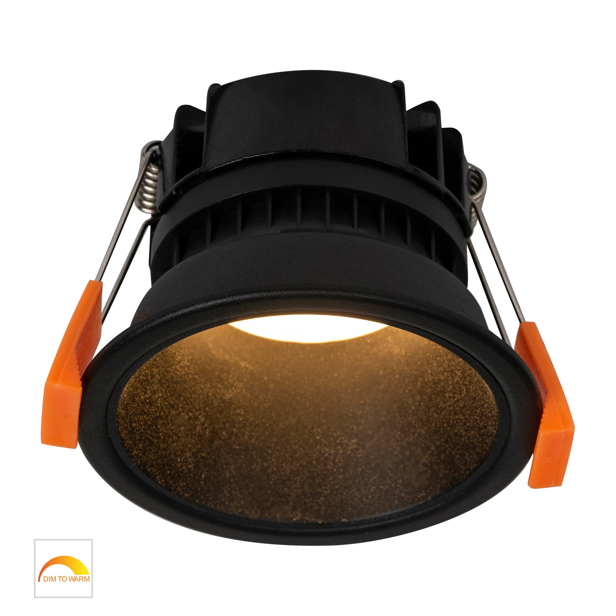 HV5529D2W-BB - Gleam Black with Black Insert Fixed Dim to Warm LED Downlight - Image 3