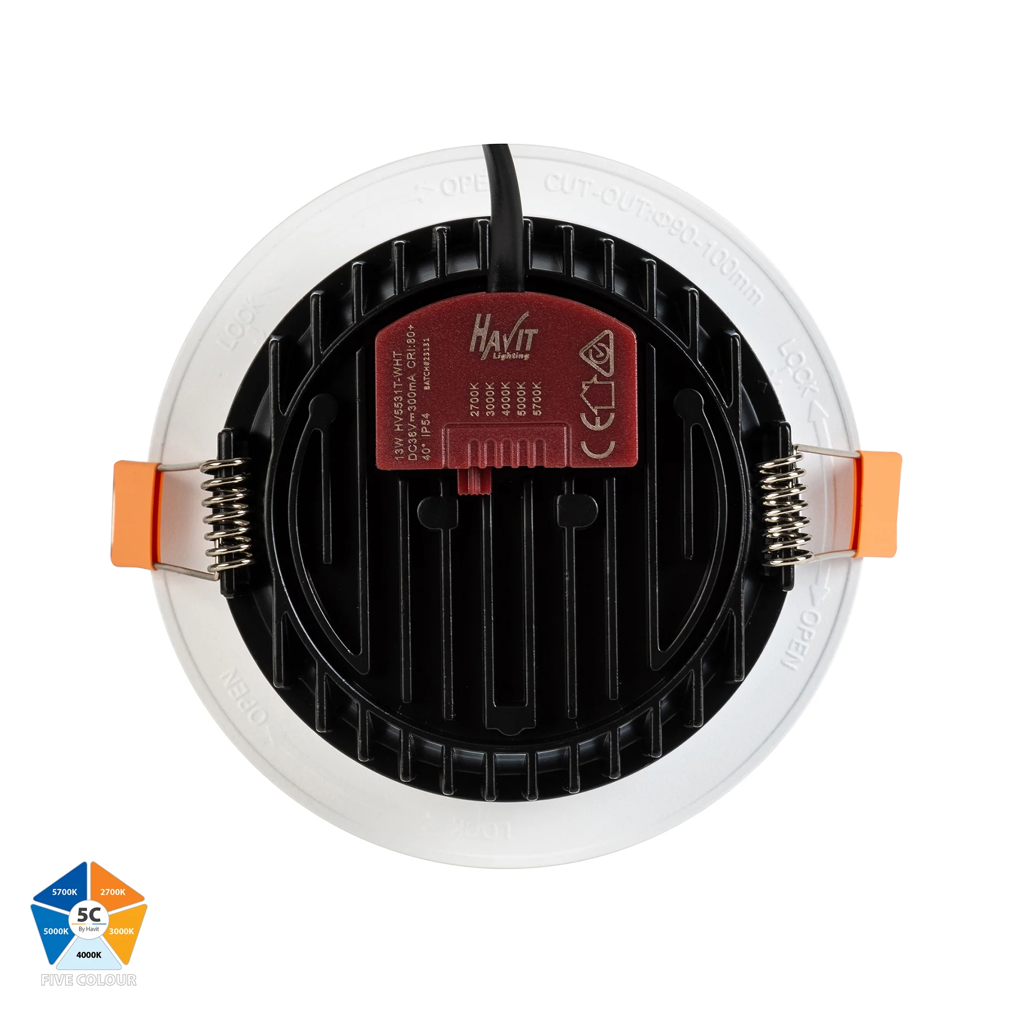 HV5530T-WHT - Ora White 5 Colour Fixed LED Downlight - Image 5