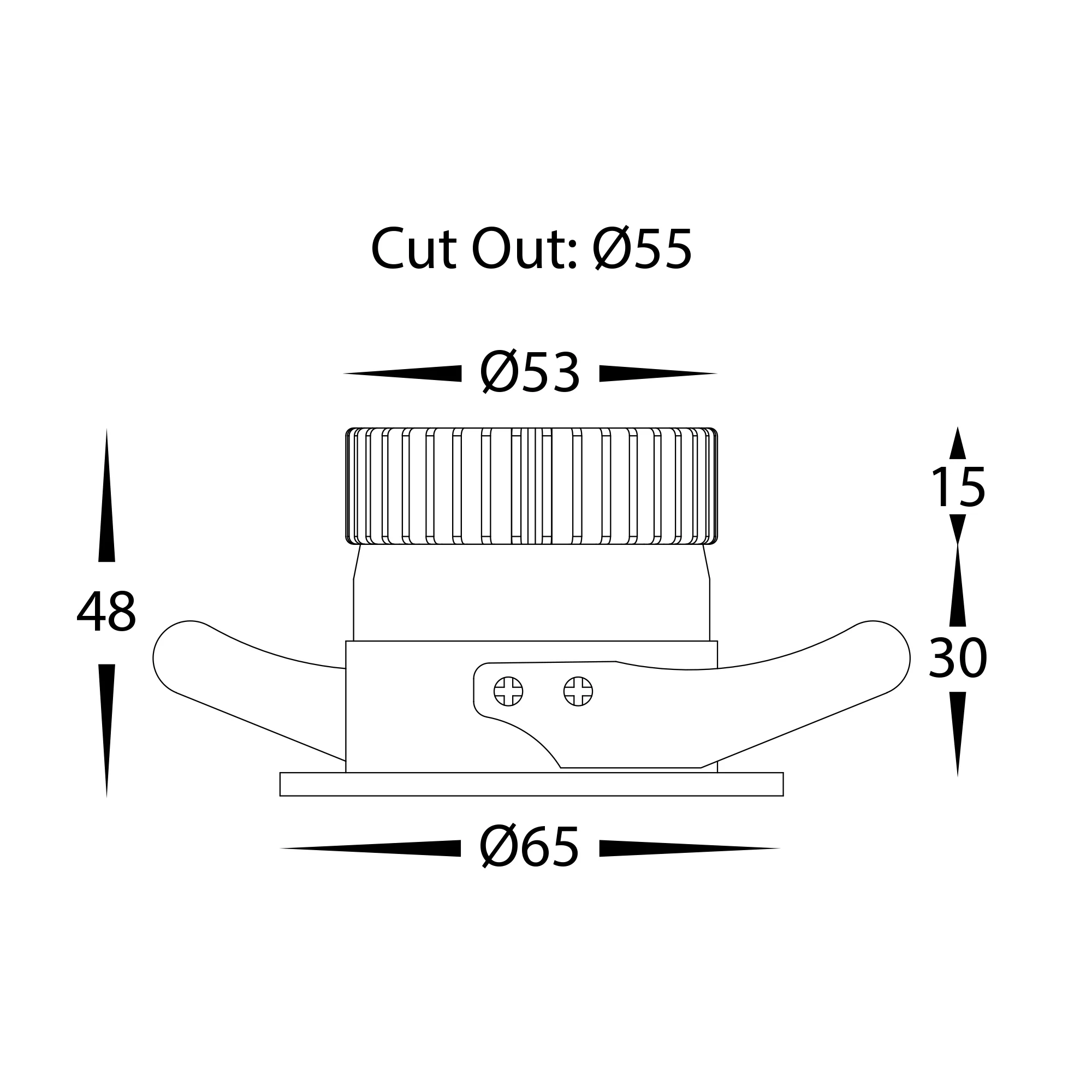 HV5703T-WHT - Niche White Round Recessed Downlight - Image 2