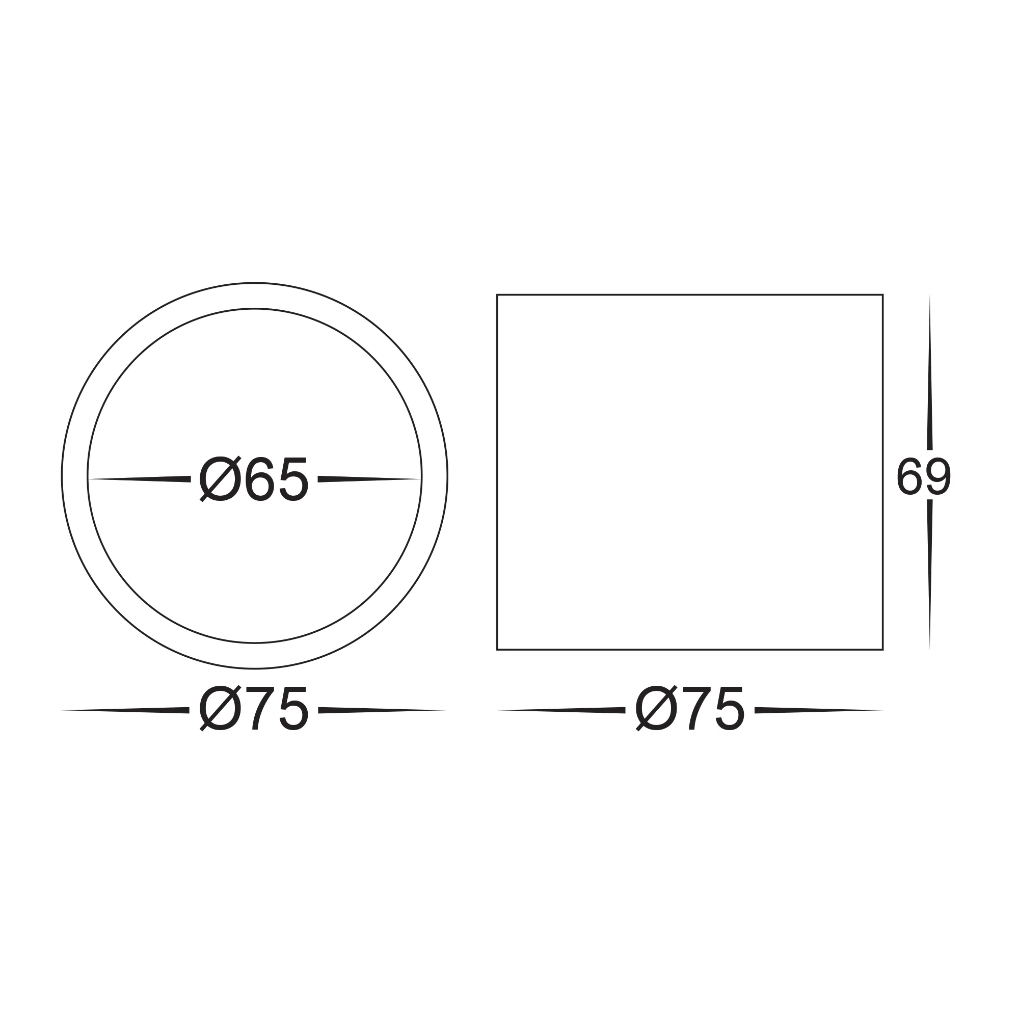 HV5802T-BLK | HV5802T-BLK-12V - Nella Black 7w Surface Mounted LED Downlight - Image 2
