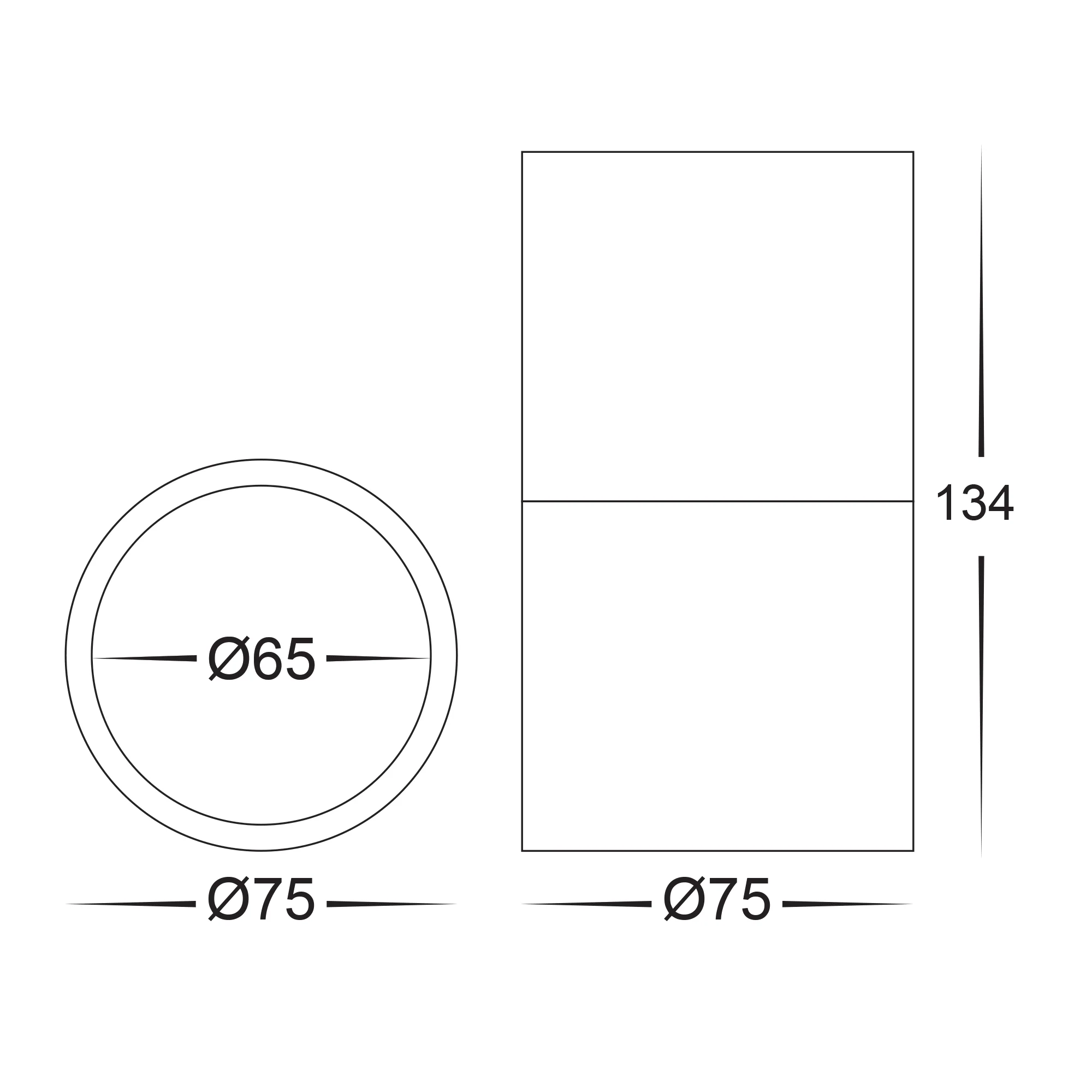 HV5802T-WHT-EXT | HV5802T-WHT-EXT-12V - Nella White 7w Surface Mounted LED Downlight with Extension - Image 2
