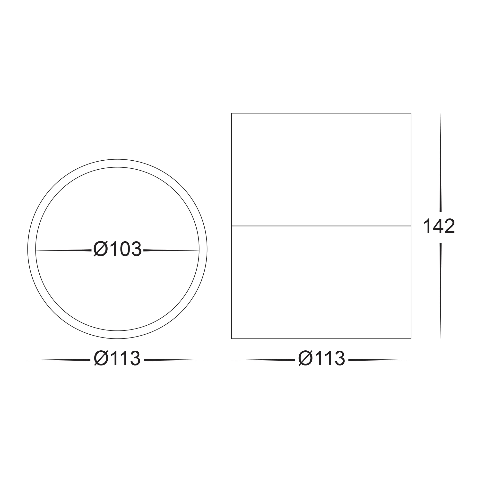 HV5803T-BLK-EXT | HV5803T-BLK-EXT-12V - Nella Black 12w Surface Mounted LED Downlight with Extension - Image 2