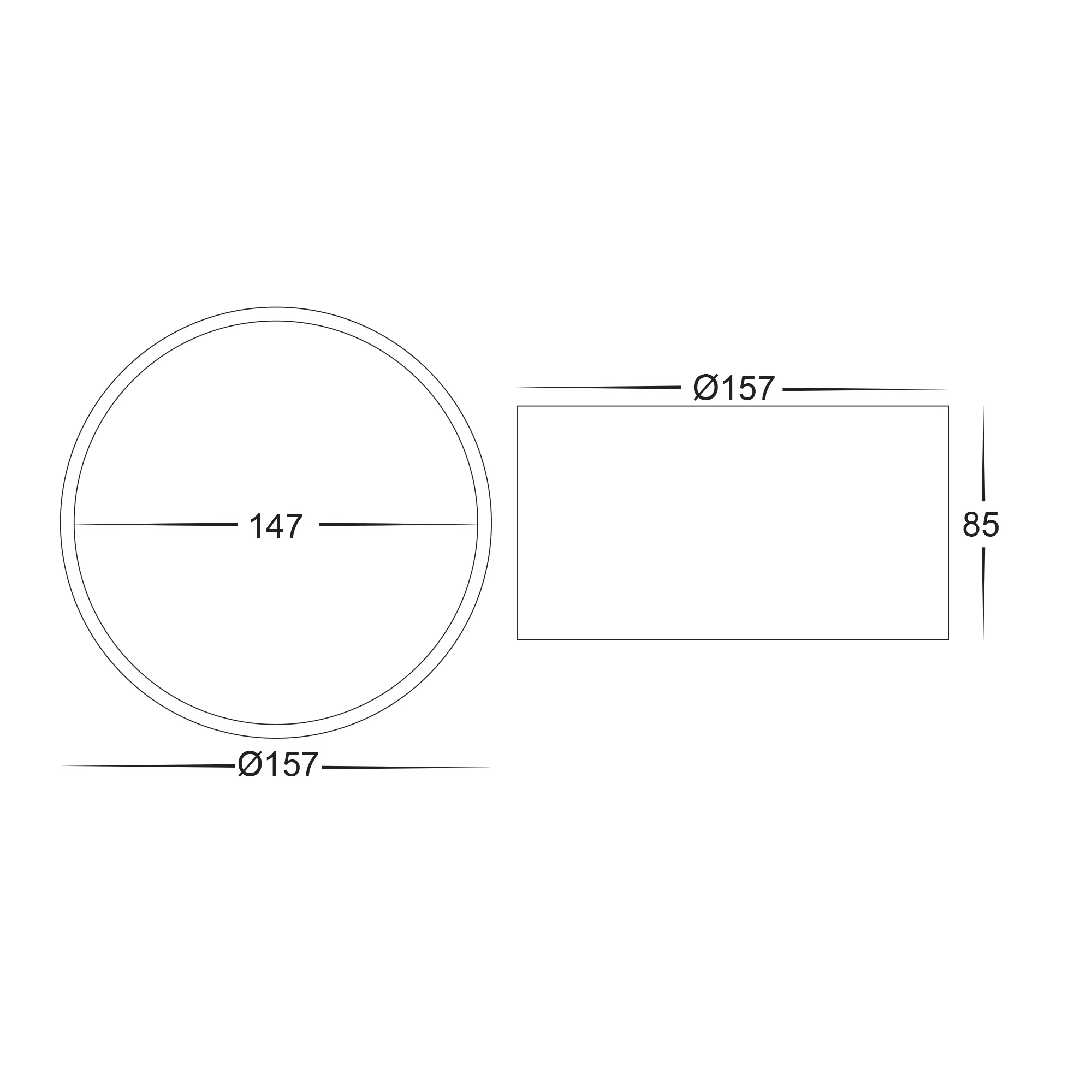 HV5805T-BLK | HV5805T-BLK-12V - Nella Black 18w Surface Mounted LED Downlight - Image 2