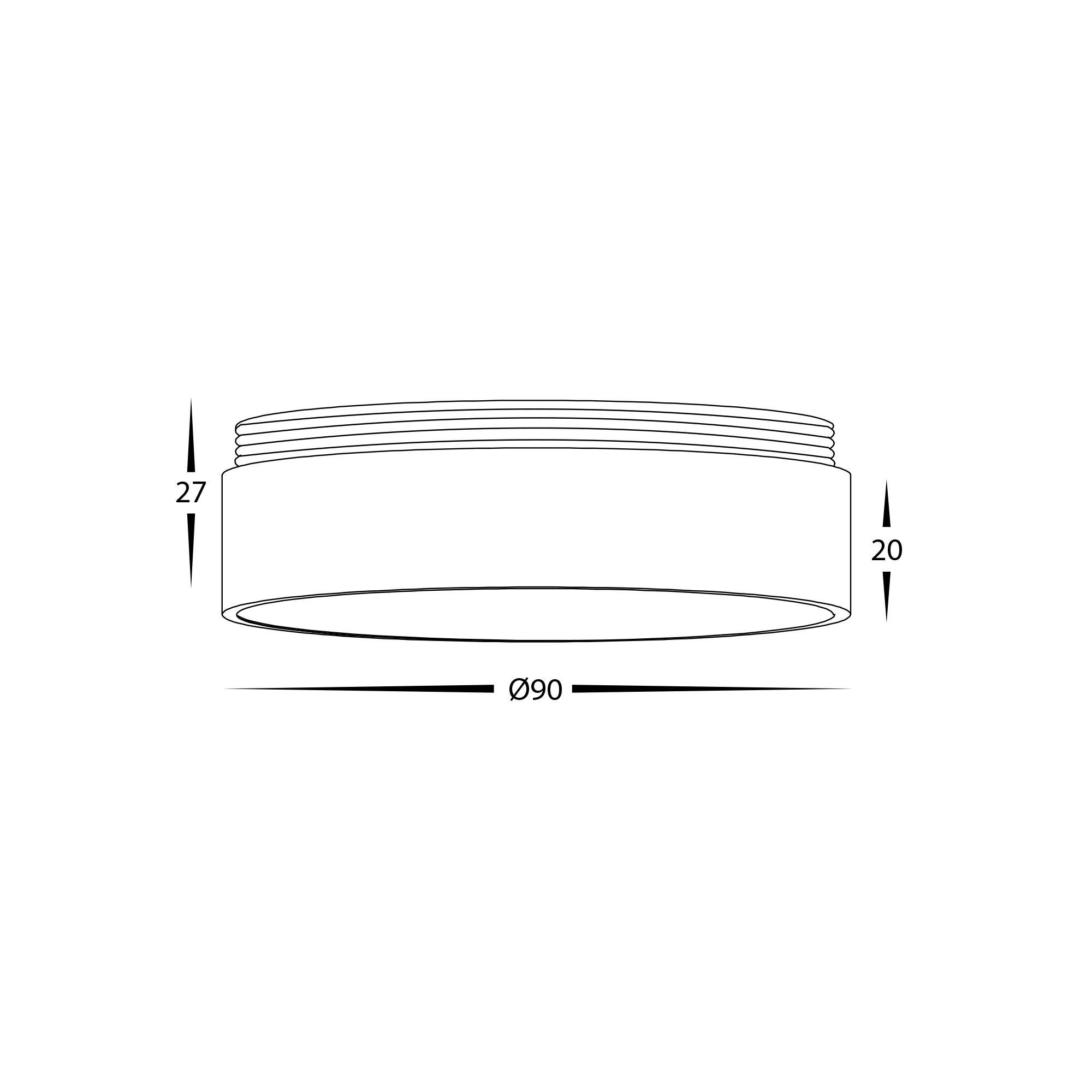 HV58103-GR - Gold Ring to Suit HV5813 | HV5842 Surface Mount Downlights - Image 2