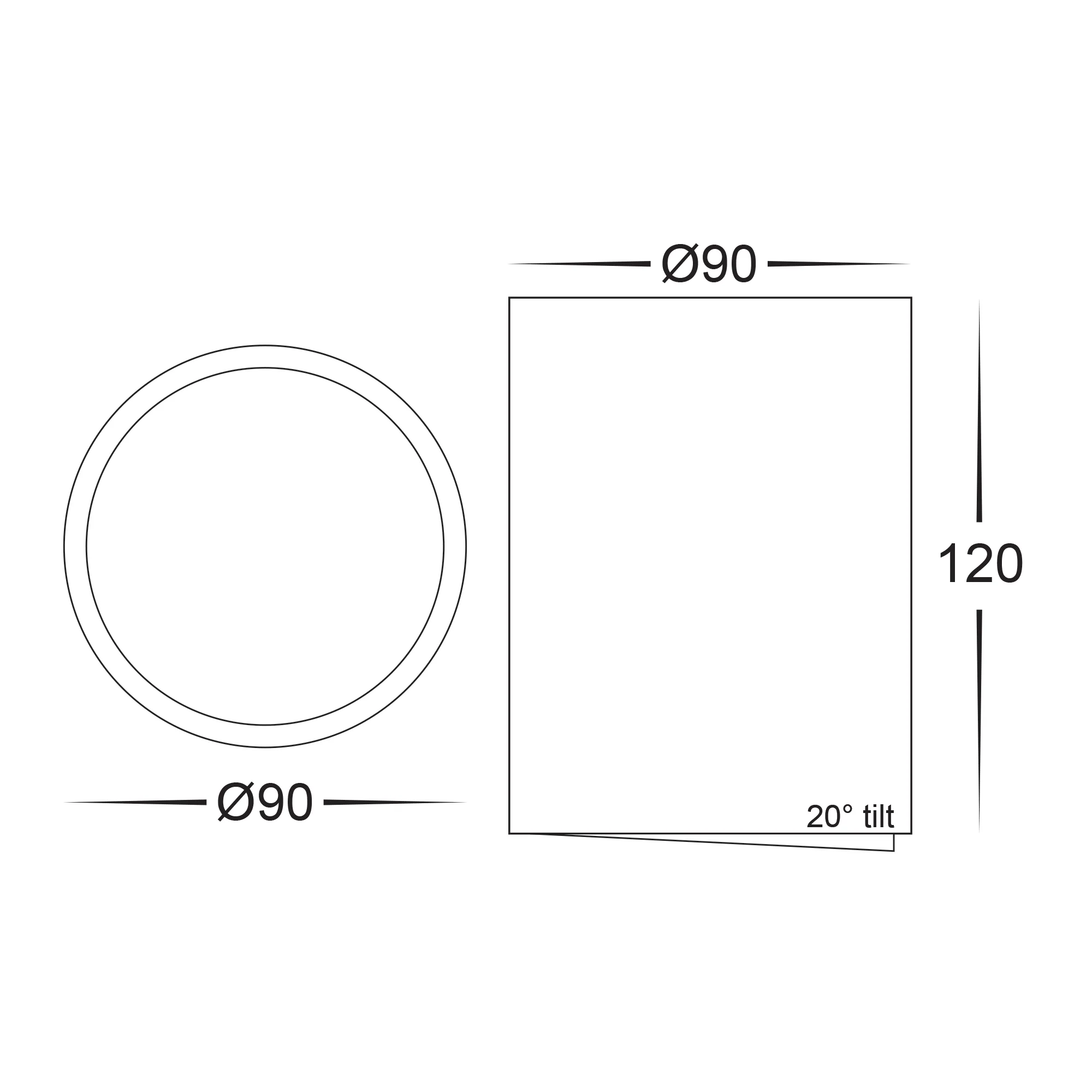 HV5813T-BLK | HV5813T-BLK-12V - Nella 12w LED Black Adjustable Surface Mounted Downlight - Image 2