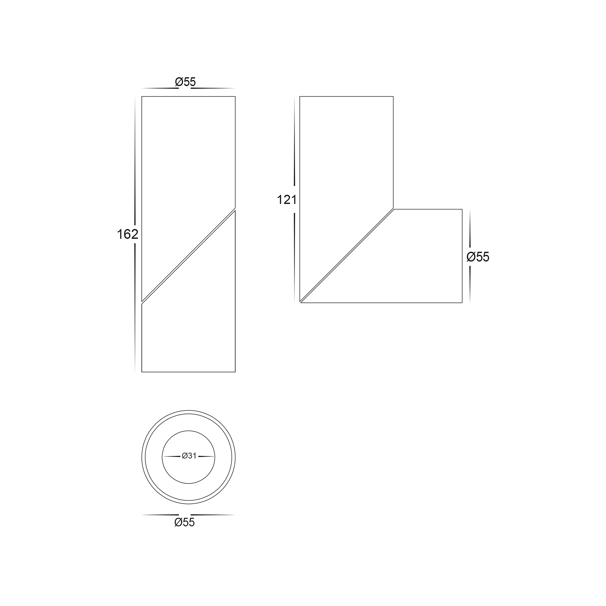 HV5822T-WHT | HV5822T-WHT-12V - Nella White 7w Surface Mounted Rotatable LED Downlight - Image 2