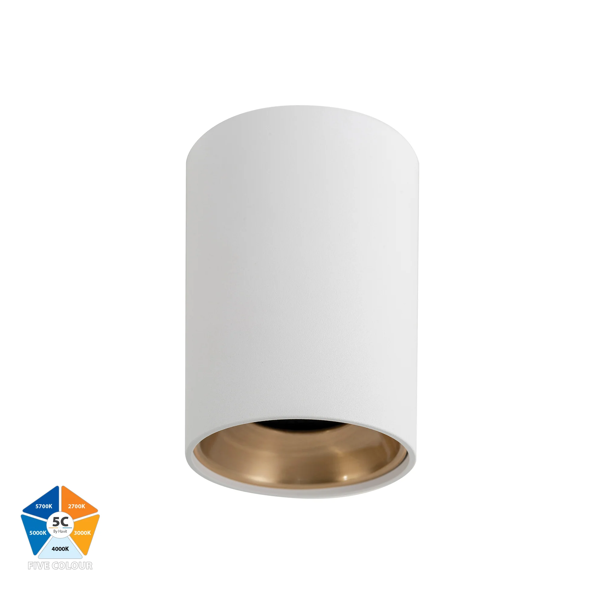 HV5841-GR - Gold Inner Ring to Suit HV5841 7w Surface Mounted LED Downlight - Image 3