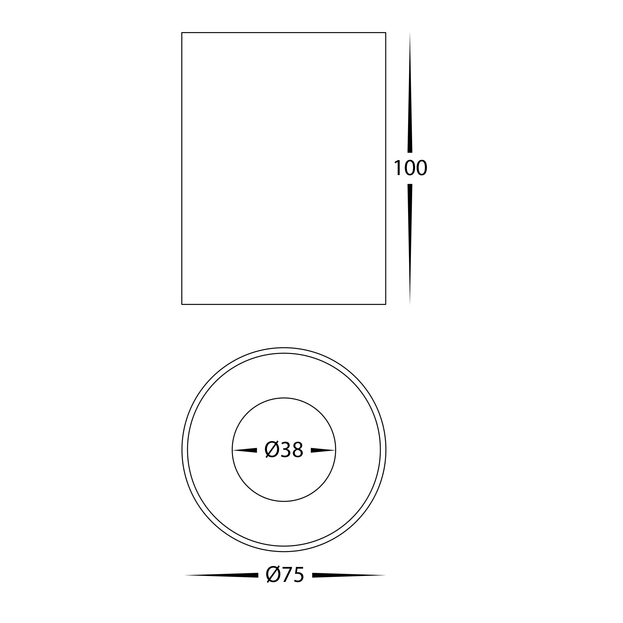 HV5841S-BLK | HV5841S-BLK-12V - Nella Black 7w Surface Mounted LED Downlight - Image 2