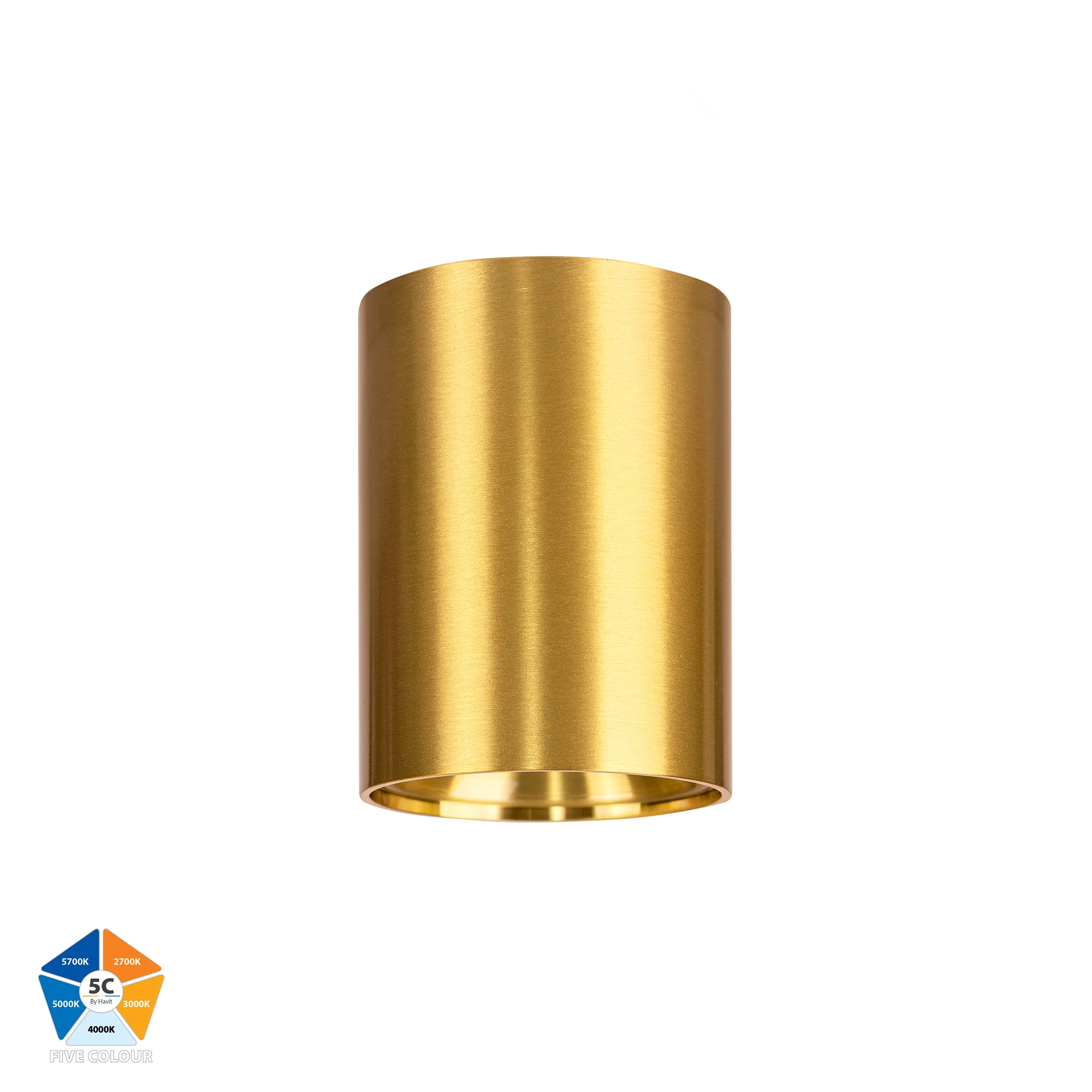 HV5841S-BR | HV5841S-BR-12V - Nella Brass 7w Surface Mounted LED Downlight
