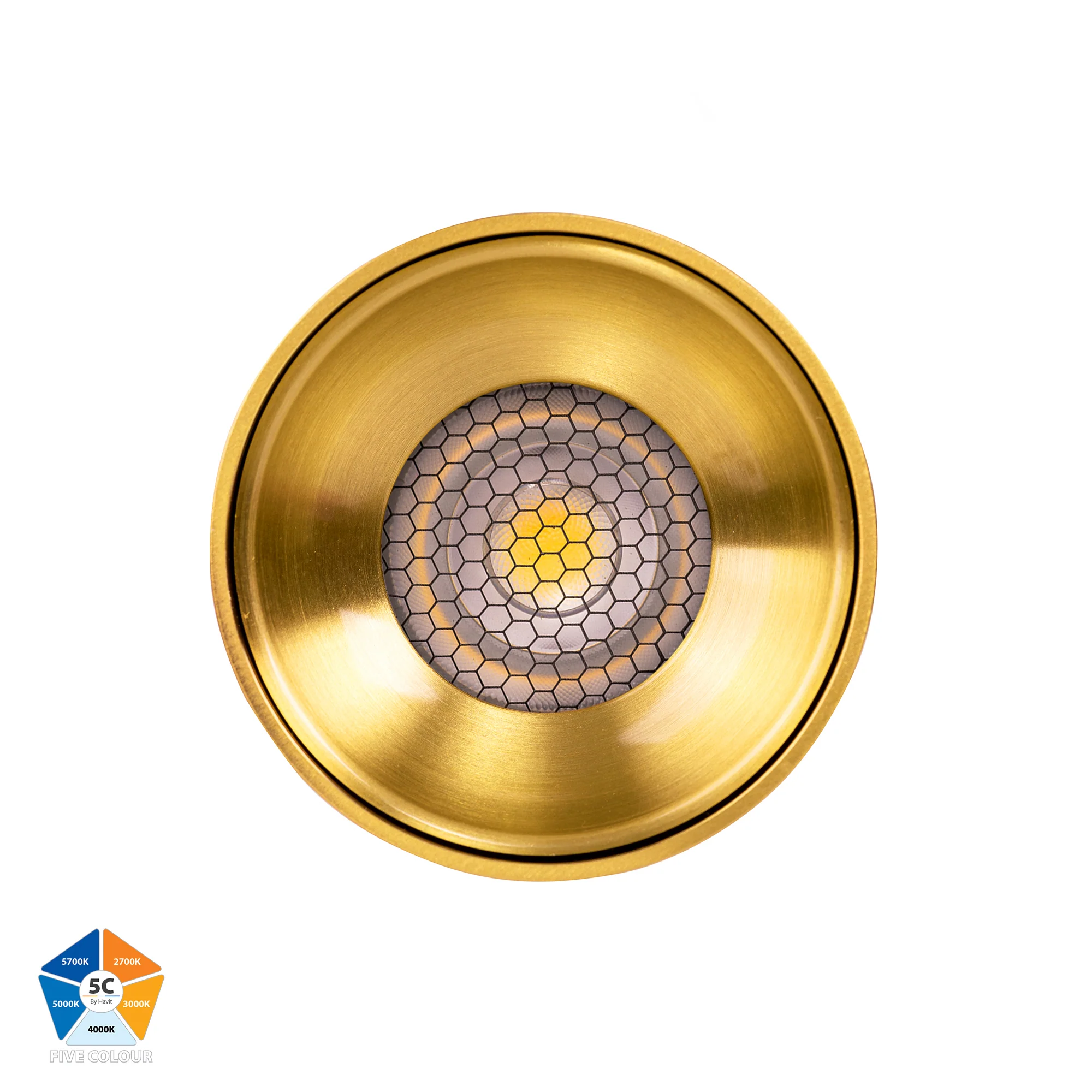 HV5842S-BR-EXT | HV5842S-BR-EXT-12V - Nella Brass 12w Surface Mounted LED Downlight - Image 3