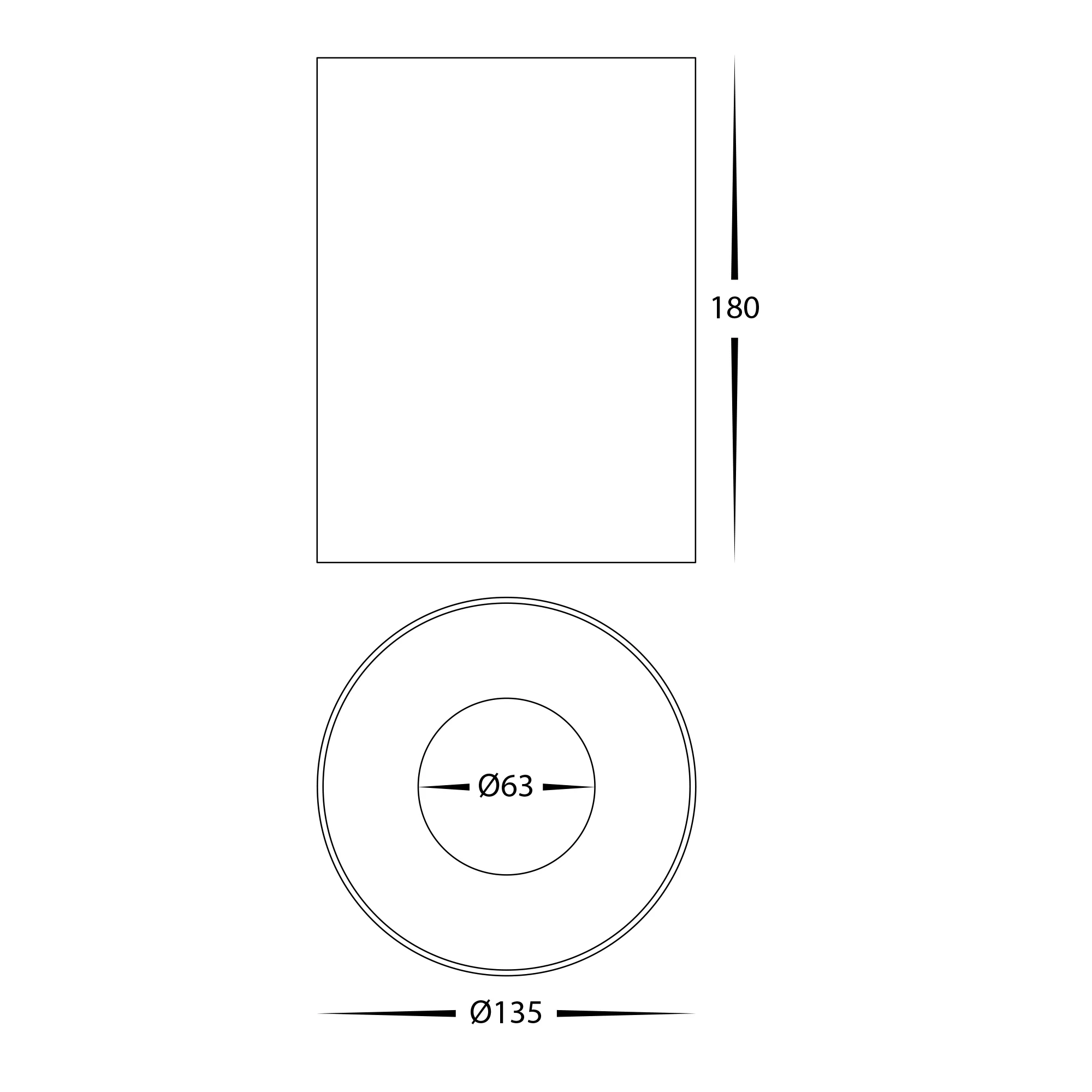 HV5844S-BLK | HV5844S-BLK-12V - Nella Black 24w Surface Mounted LED Downlight - Image 2