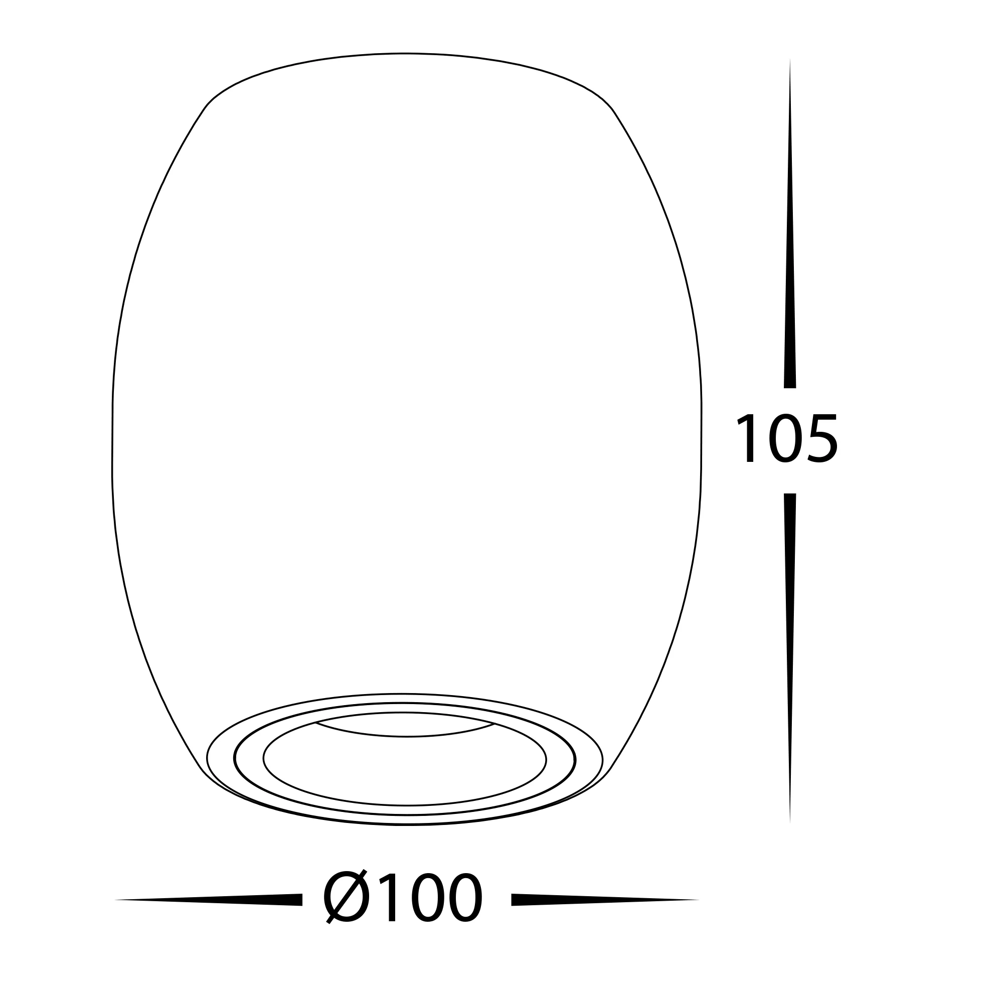 HV5848S-BLK - Nella Black 7w Surface Mounted LED Downlight - Image 2