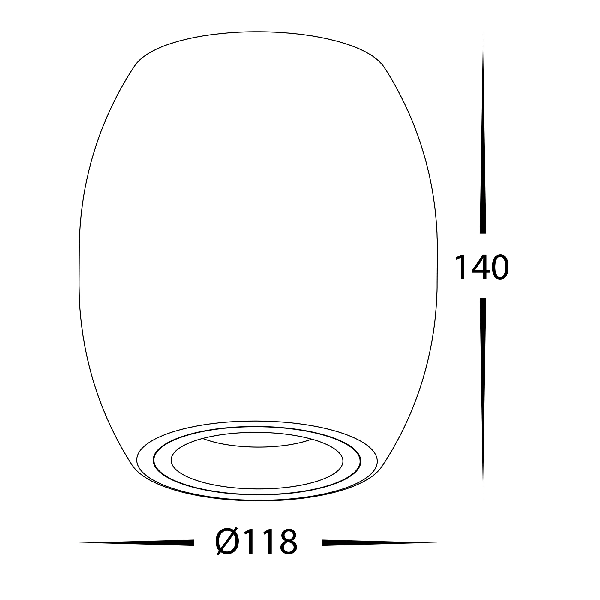 HV5849S-WHT - Nella White 12w Surface Mounted LED Downlight - Image 2