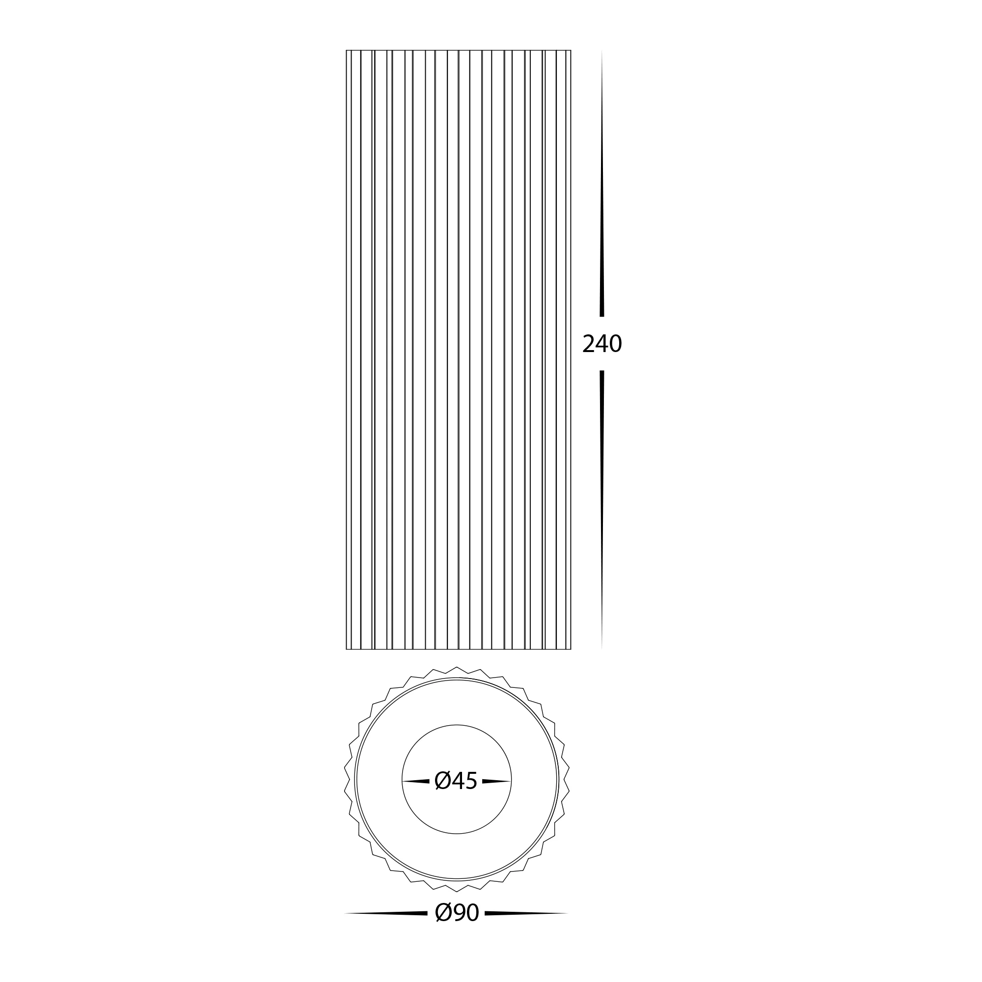 HV5852S-BLK-EXT | HV5852S-BLK-EXT-12V  - Nella Black 12w Surface Mounted LED Downlight - Image 2