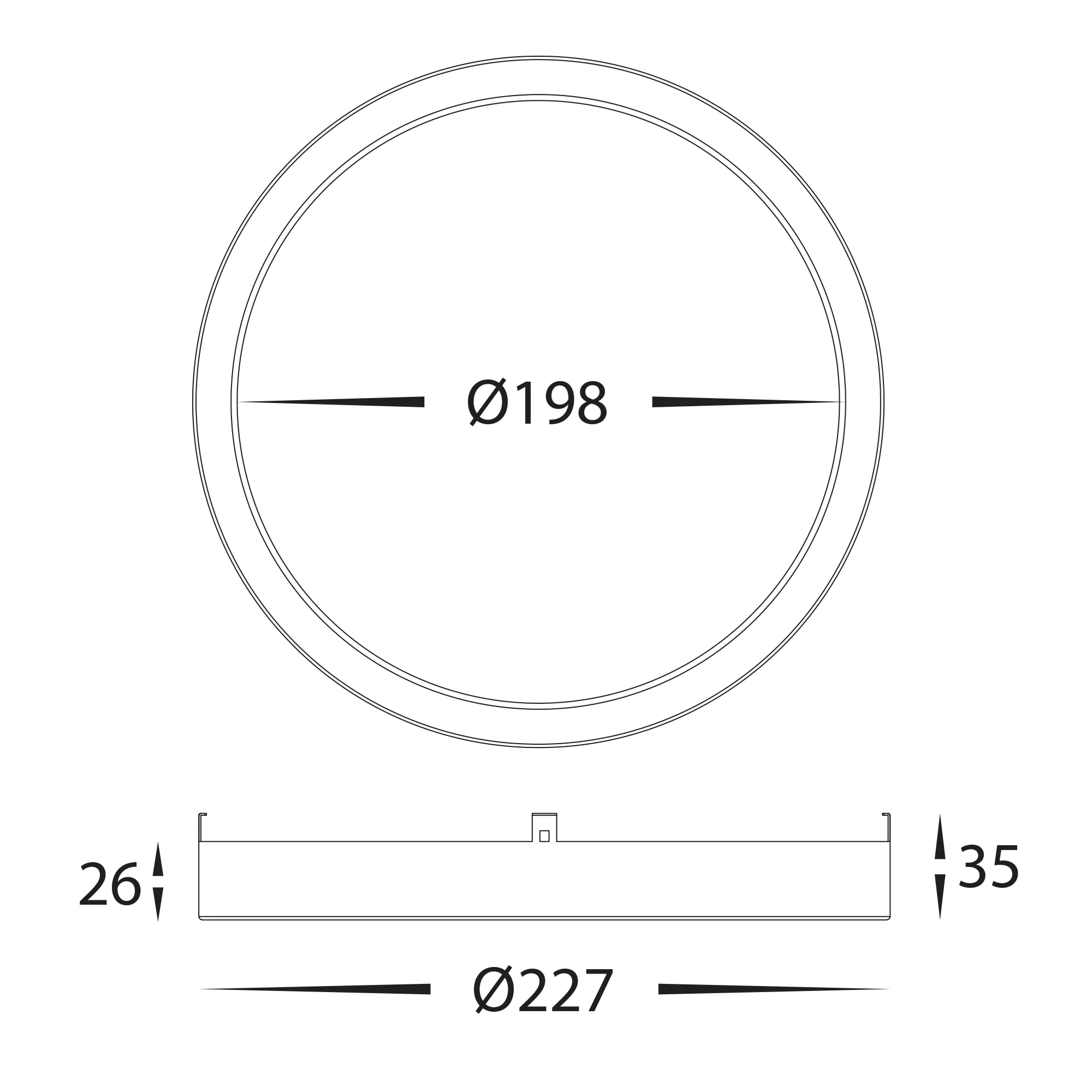 HV5863-1-GLD - Auster Gold Trim to suit HV5863S-WHT - Image 2