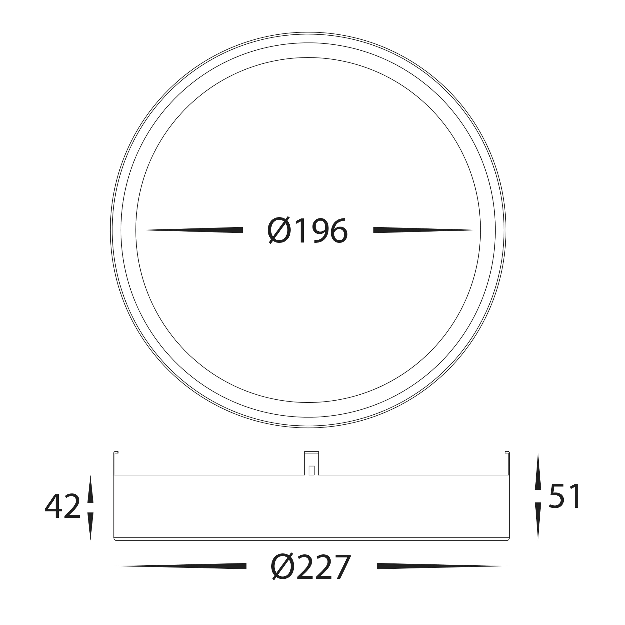 HV5863-2-BLKGLD - Auster Black & Gold Trim to suit HV5863S-WHT - Image 2