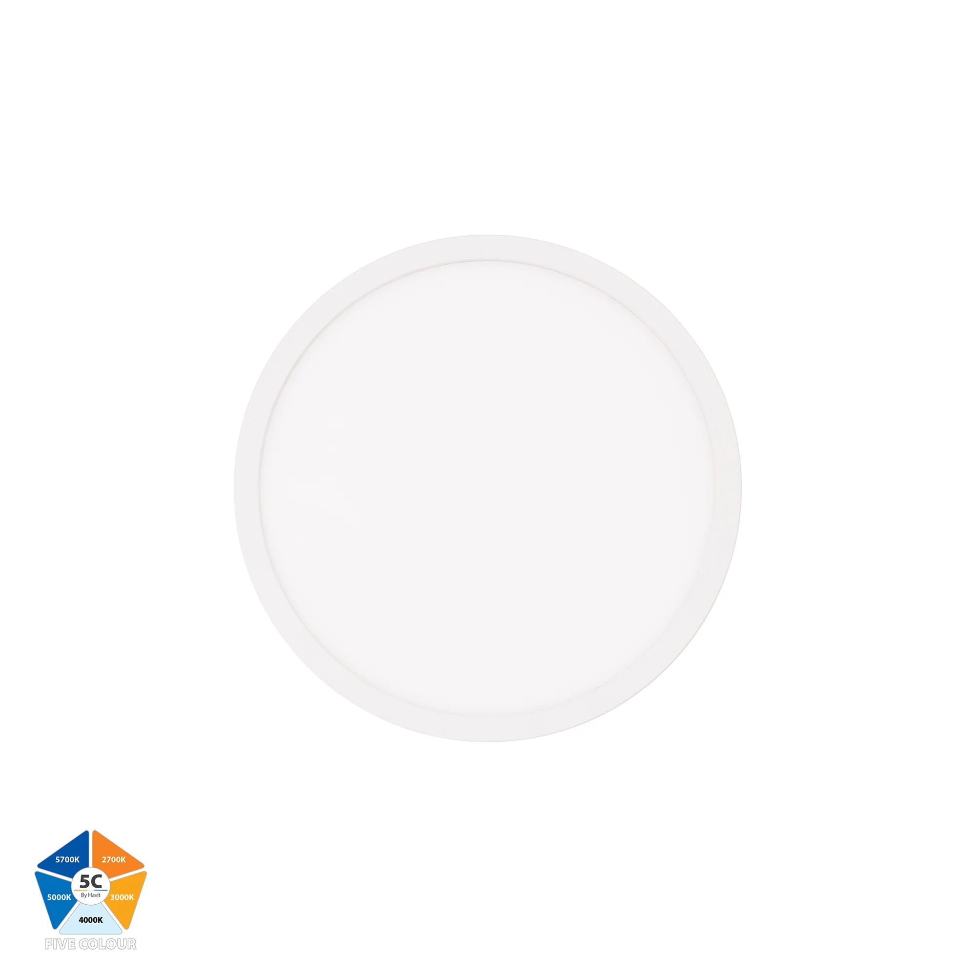 HV5863S-WHT - Auster White 18w LED Ceiling Mounted Oyster Light - Image 3
