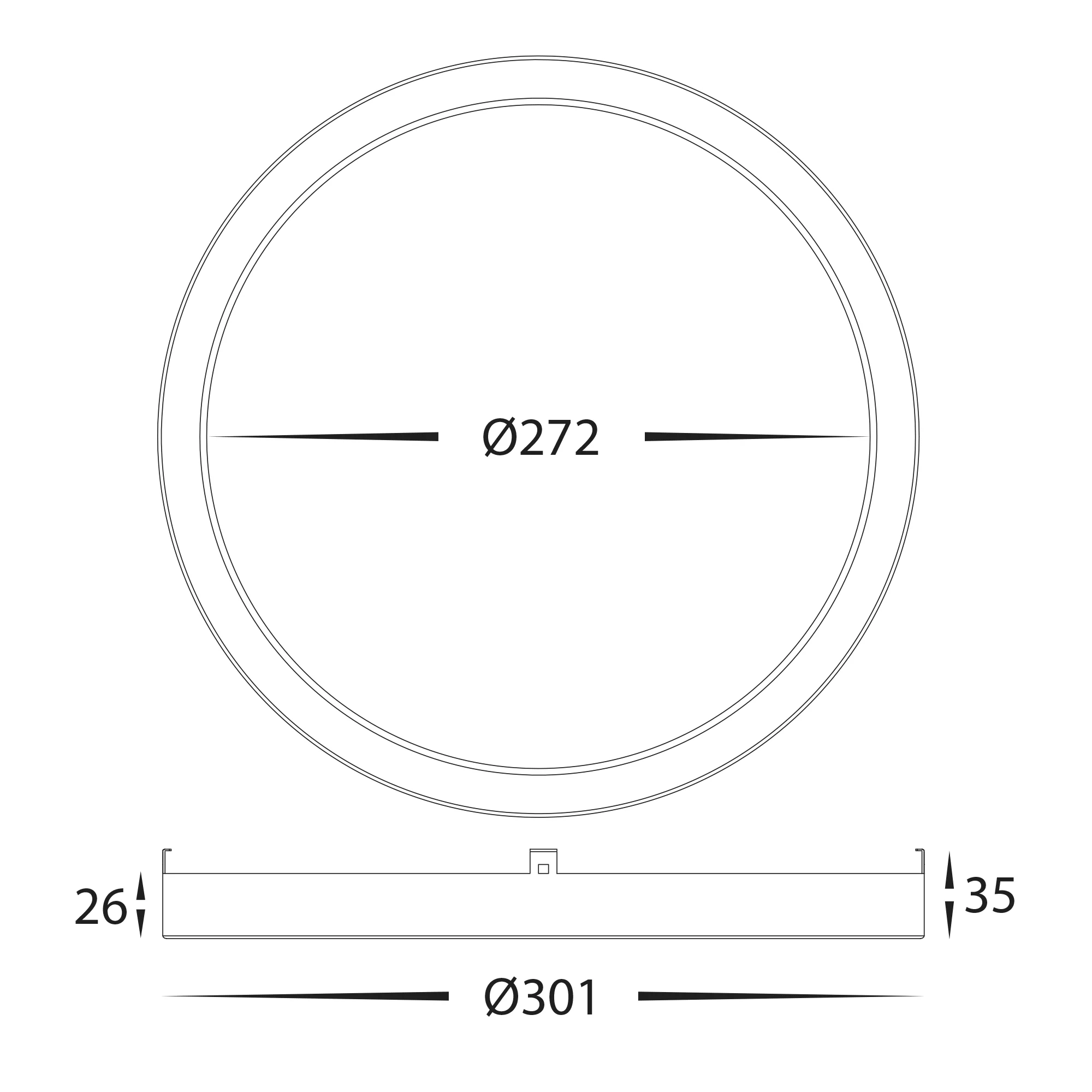 HV5864-1-GLD - Auster Gold Trim to suit HV5864S-WHT - Image 2