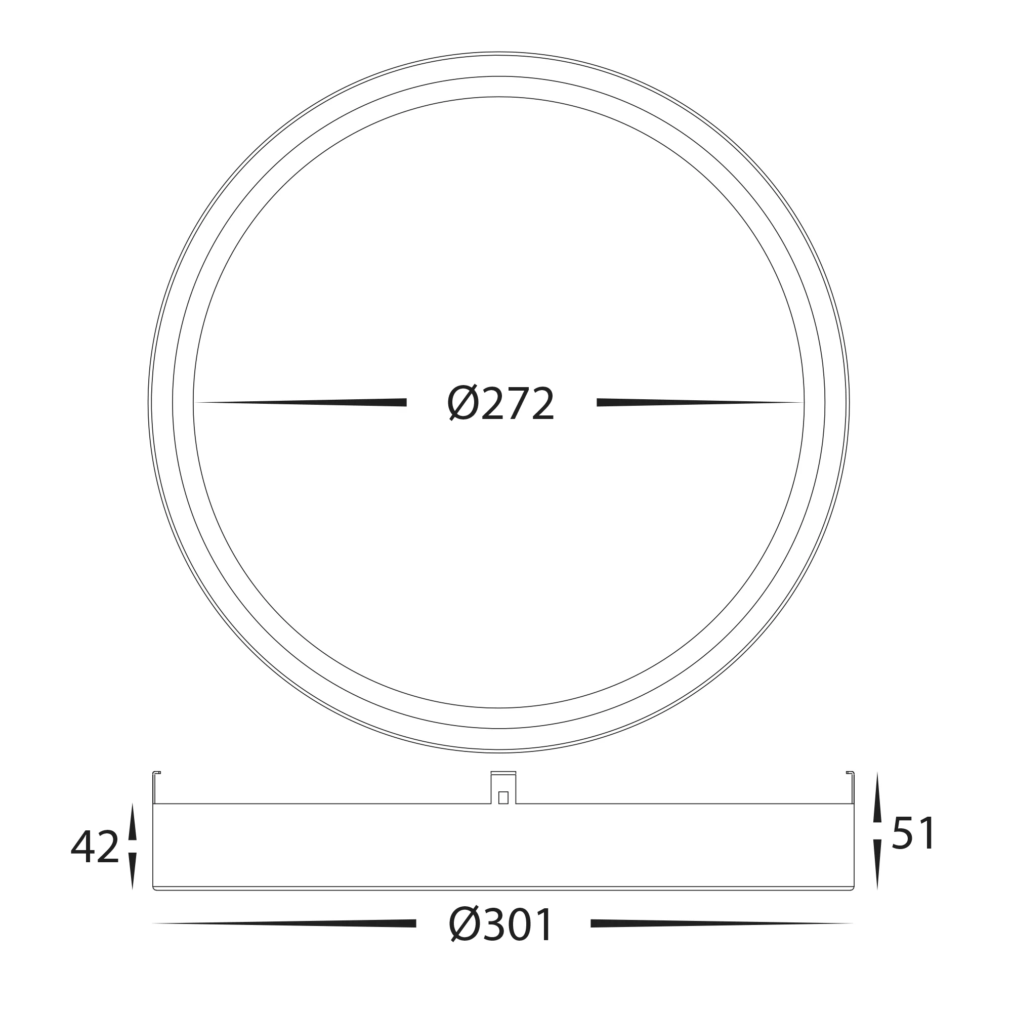 HV5864-2-WHTGLD - Auster White & Gold Trim to suit HV5864S-WHT - Image 2